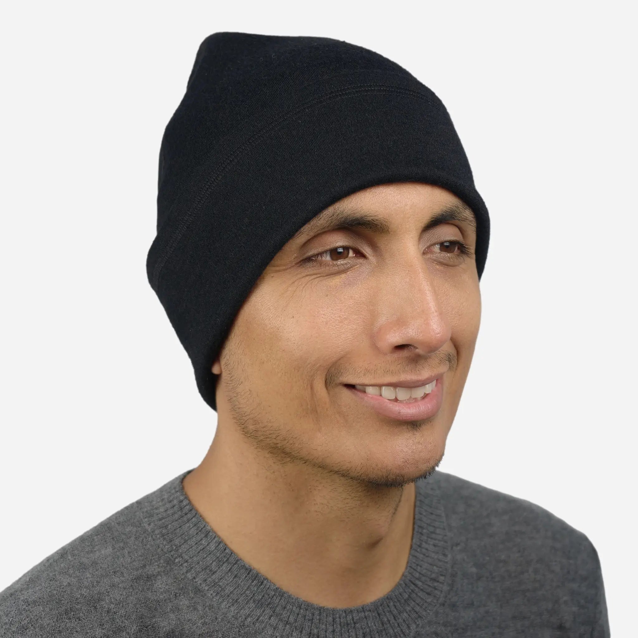 Alpaca Wool Folded Beanie Hat for Men & Women - 420 Midweight Warm Winter Knit Cap - Perfect for Skiing, Hiking and Cold Weather Outdoor Activities