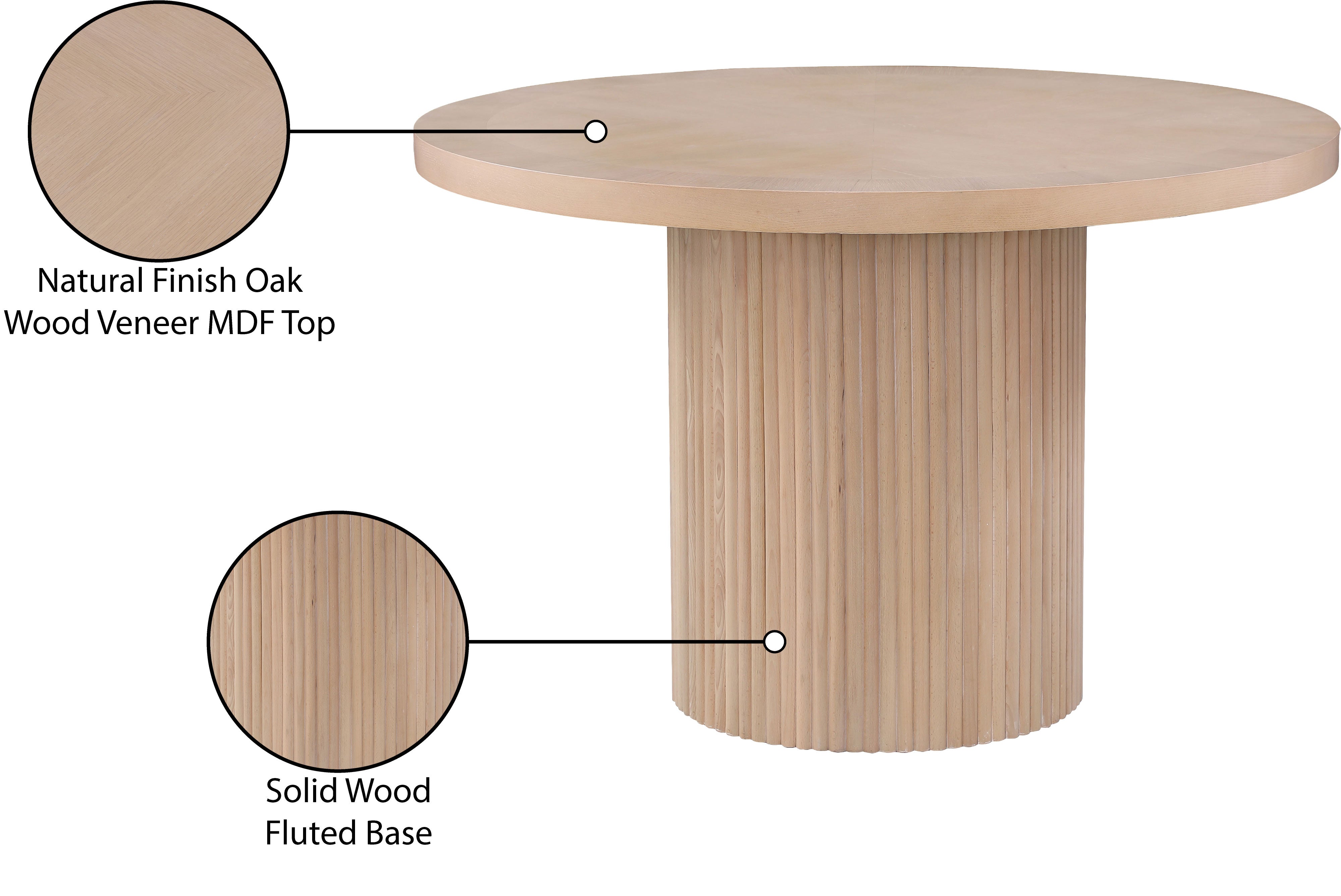 Belinda Dining Table - Modern Wooden Dining Table for 6, Farmhouse Style Kitchen Table with Extendable Leaf - Perfect for Family Dinners & Entertaining Guests