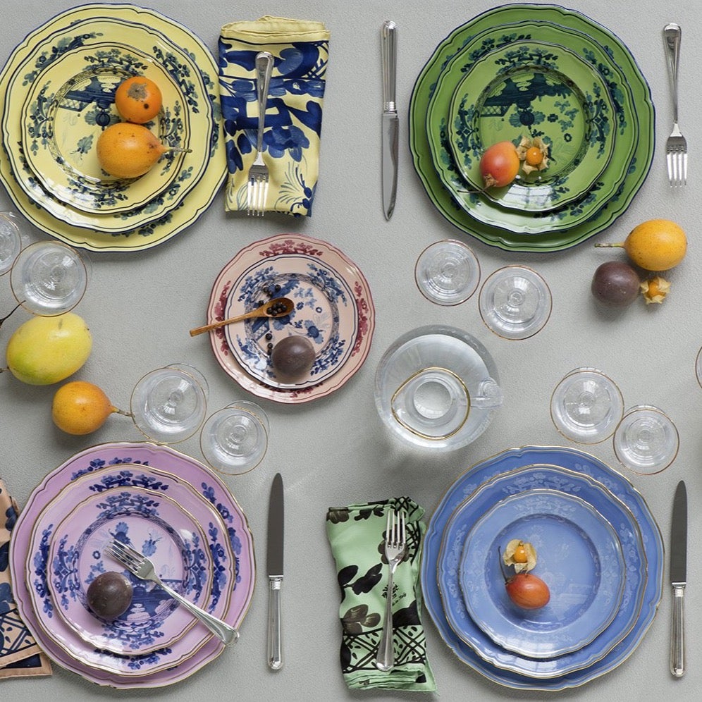 Oriente Italiano 10.5 Inch Dinner Plate Set - Elegant Azalea Floral Design for Fine Dining, Wedding, and Special Occasions | Dishwasher & Microwave Safe Ceramic Plates