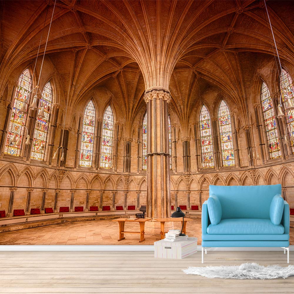 Beautiful Great Church Removable Wallpaper - Peel and Stick Wall Mural for Bedroom (100x144 inches) | Easy DIY Home Decor & Accent Wall Design