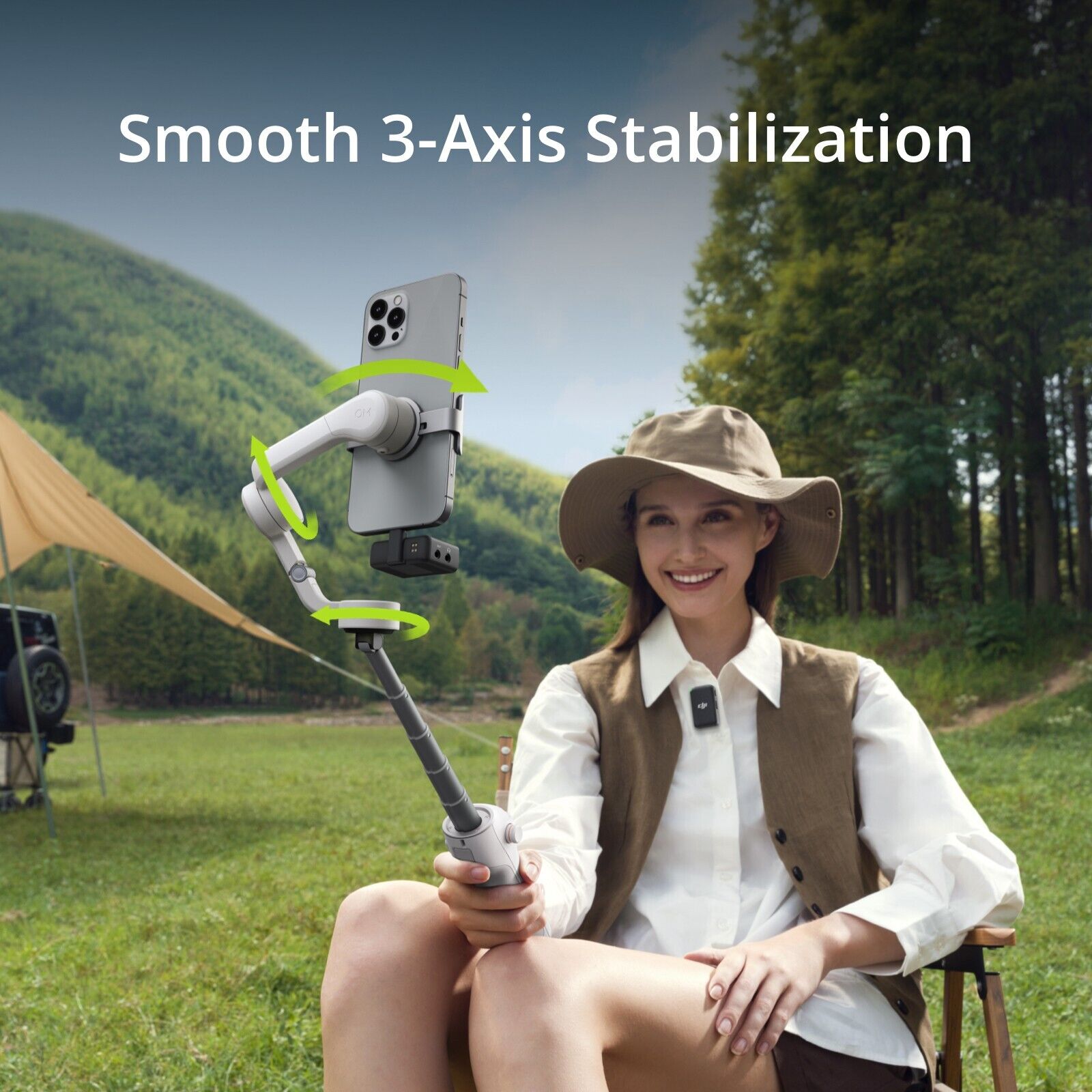 DJI Osmo Mobile 6 Smartphone Gimbal Stabilizer - Platinum Gray for Smooth 4K Videos & Photos | Perfect for Vlogging, Travel & Social Media Content Creation