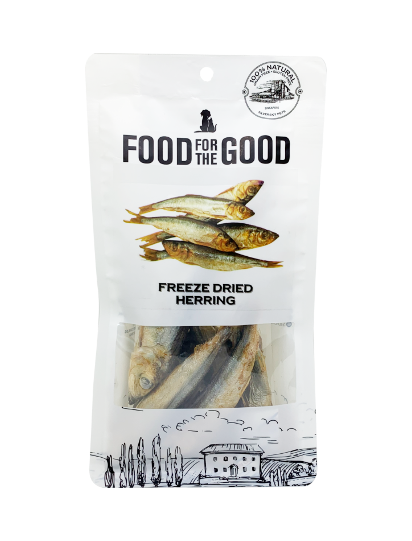 Premium Freeze Dried Herring Treats for Dogs & Cats - 50g | All-Natural Protein Snack for Training, Rewards & Dental Health | Grain-Free Pet Food Supplement