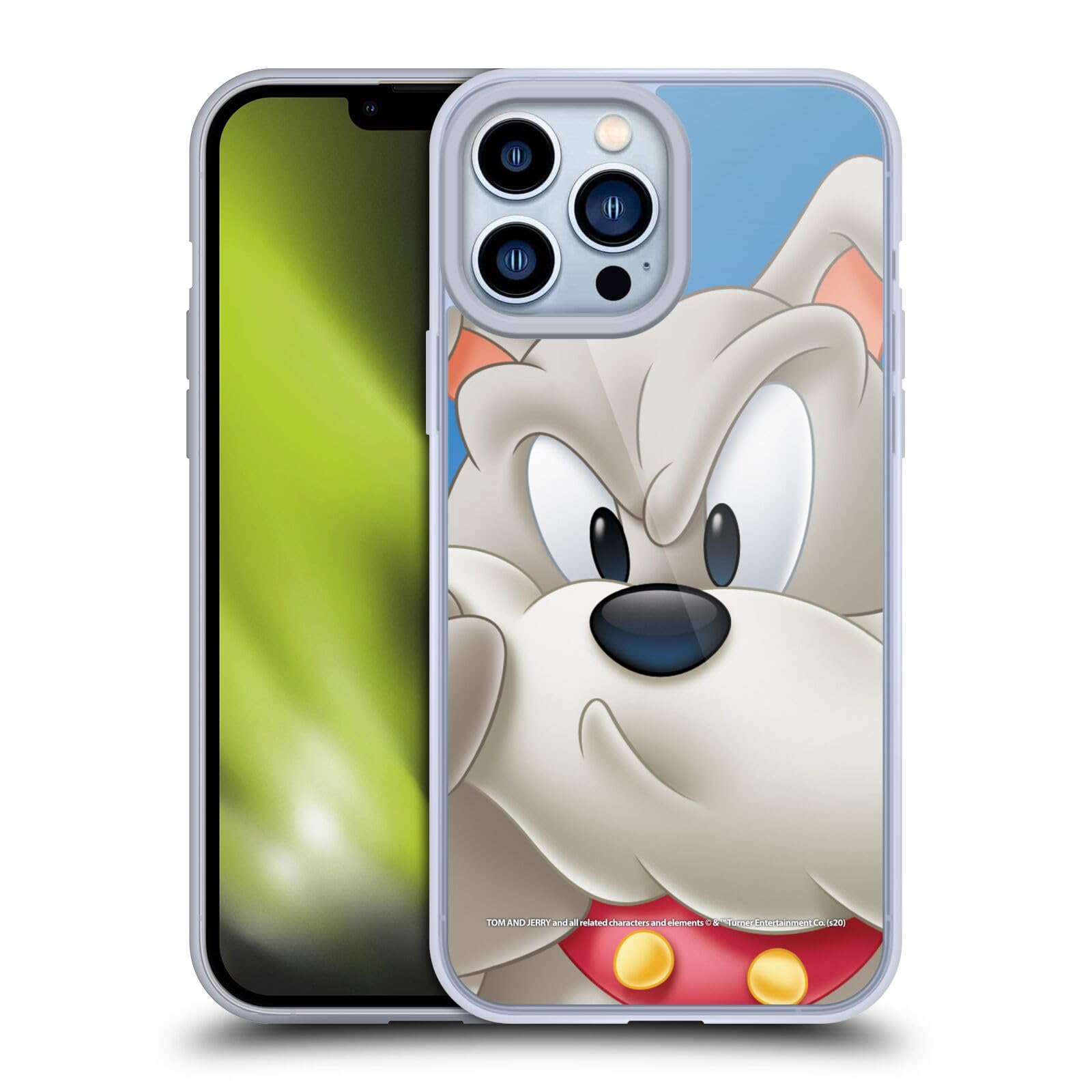 Officially Licensed Tom and Jerry Spike Full Face Soft Gel Case for Apple iPhone 13 Pro Max - Cute Cartoon Protective Phone Cover - Perfect for Fans, Gift Giving & Everyday Use