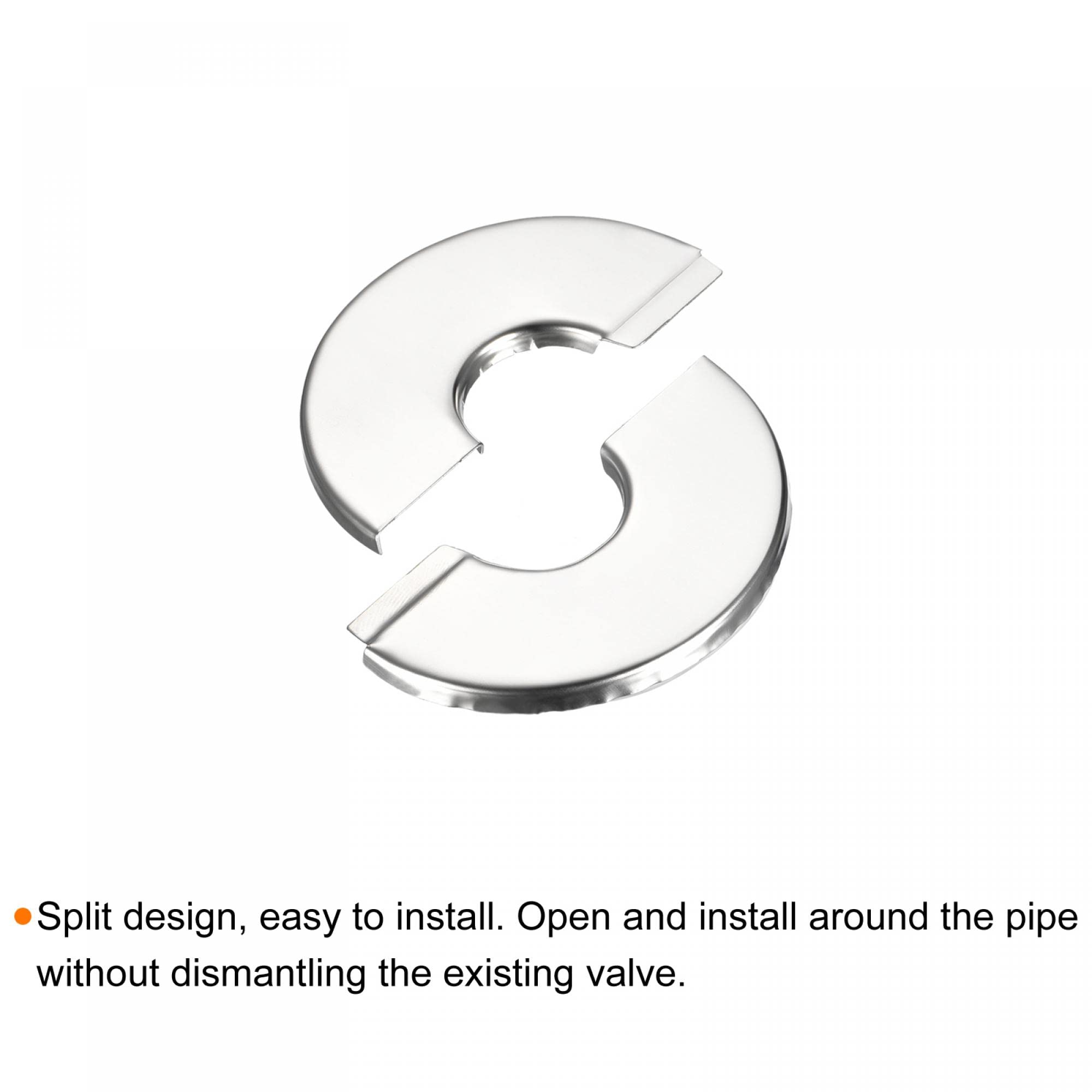Stainless Steel Wall Split Flange - 201 Round Escutcheon Plate for 23mm Diameter Pipe - Perfect for Plumbing, HVAC & Industrial Pipe Protection