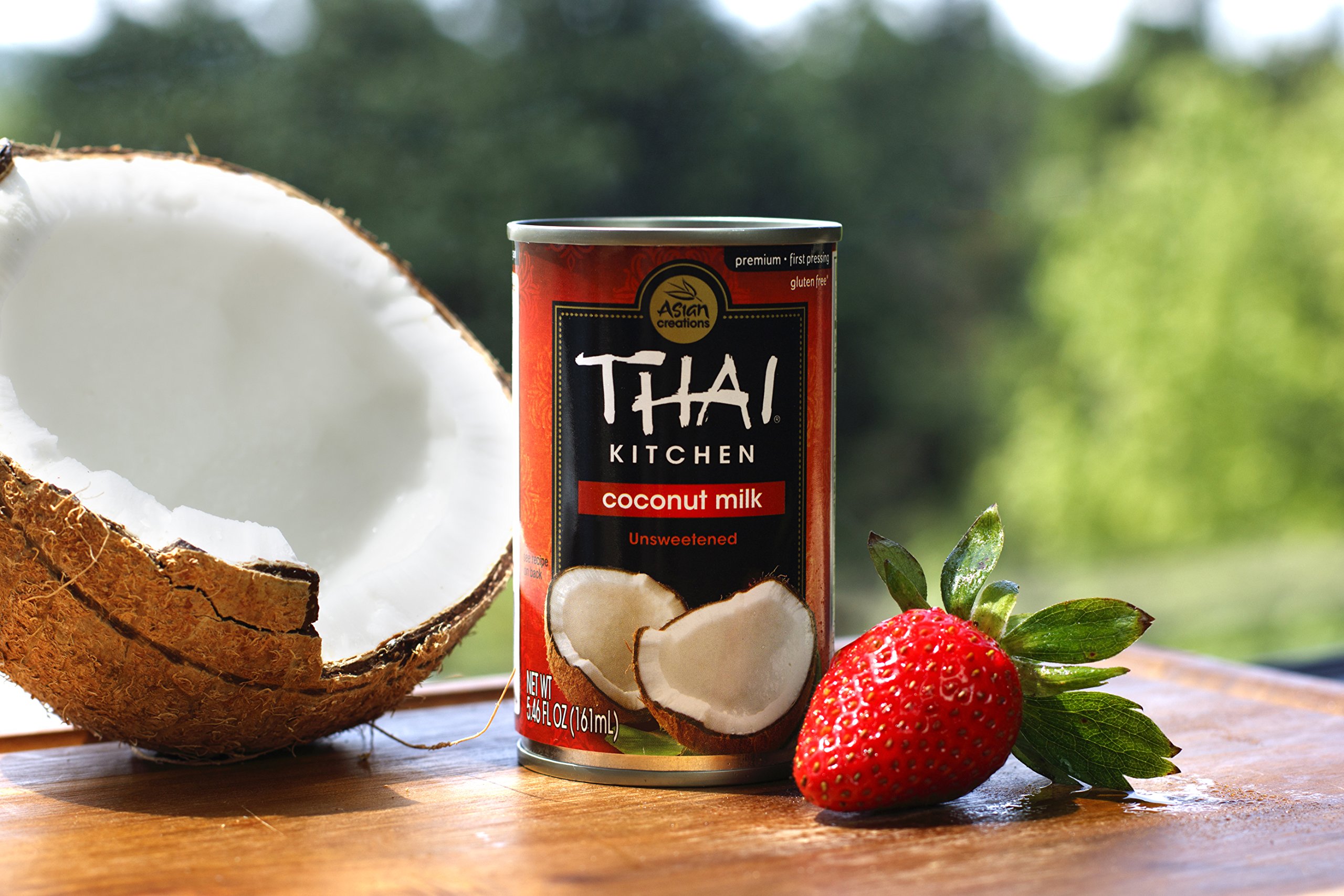 Thai Kitchen Unsweetened Coconut Milk, 5.46 fl oz (Pack of 24) - Premium Coconut Milk for Cooking, Baking, Smoothies & Asian Cuisine