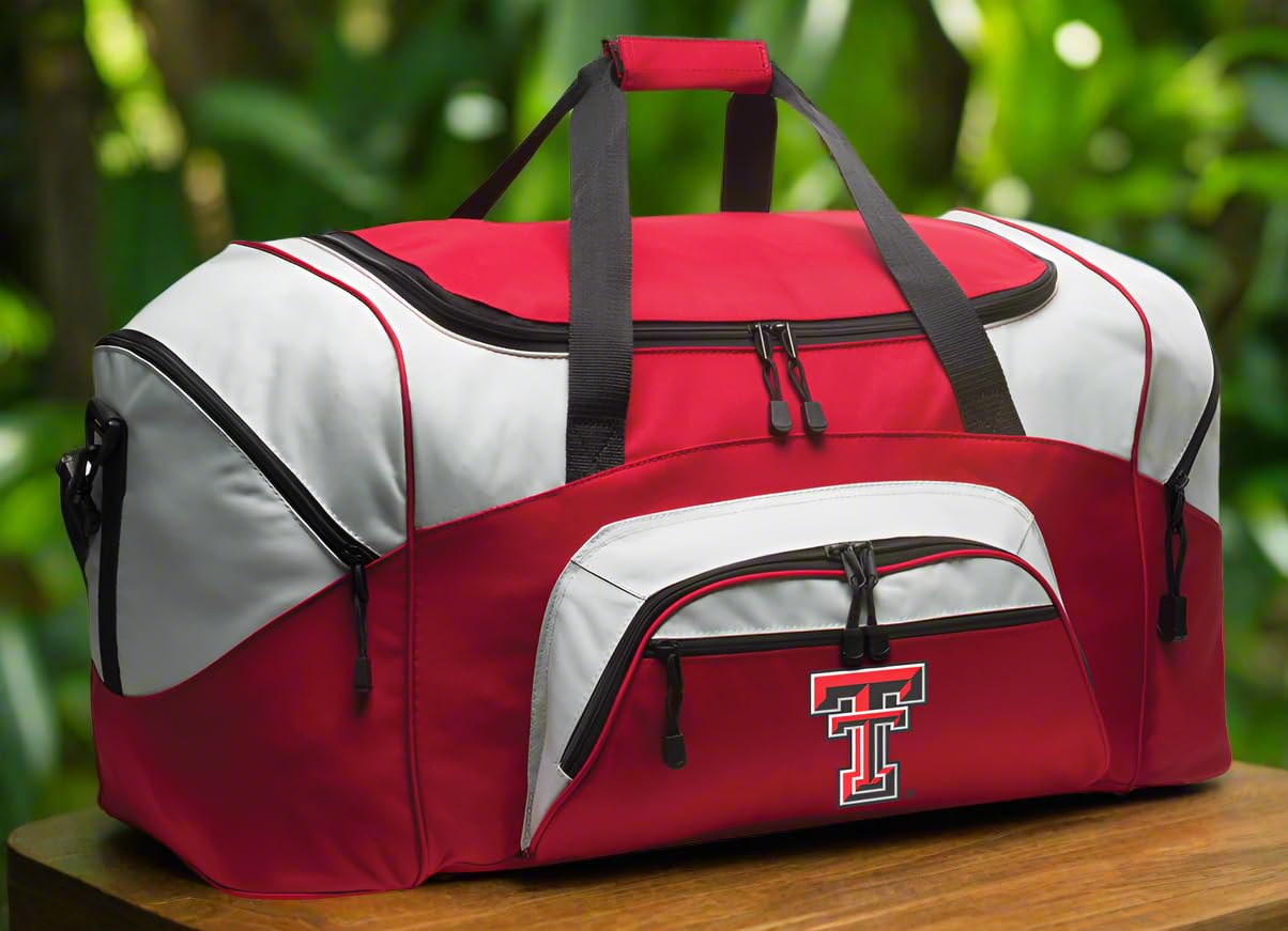 Texas Tech Red Raiders Duffle Bag - Large Deluxe Gym Bag for Travel, Sports & Work | Perfect for College, Workouts & Weekend Getaways