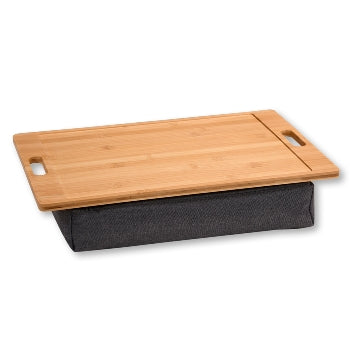 Ergonomic Bamboo Laptop Tray with Comfort Cushion - Portable Desk for Bed, Sofa & Floor Use - Perfect for Work, Study & Relaxation at Home or Office