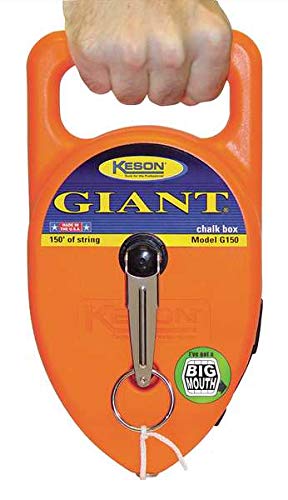 **150 Ft Chalk Line Reel with Large Cap – Durable Construction Chalk Line Tool for Carpentry, Masonry, and DIY Projects**
