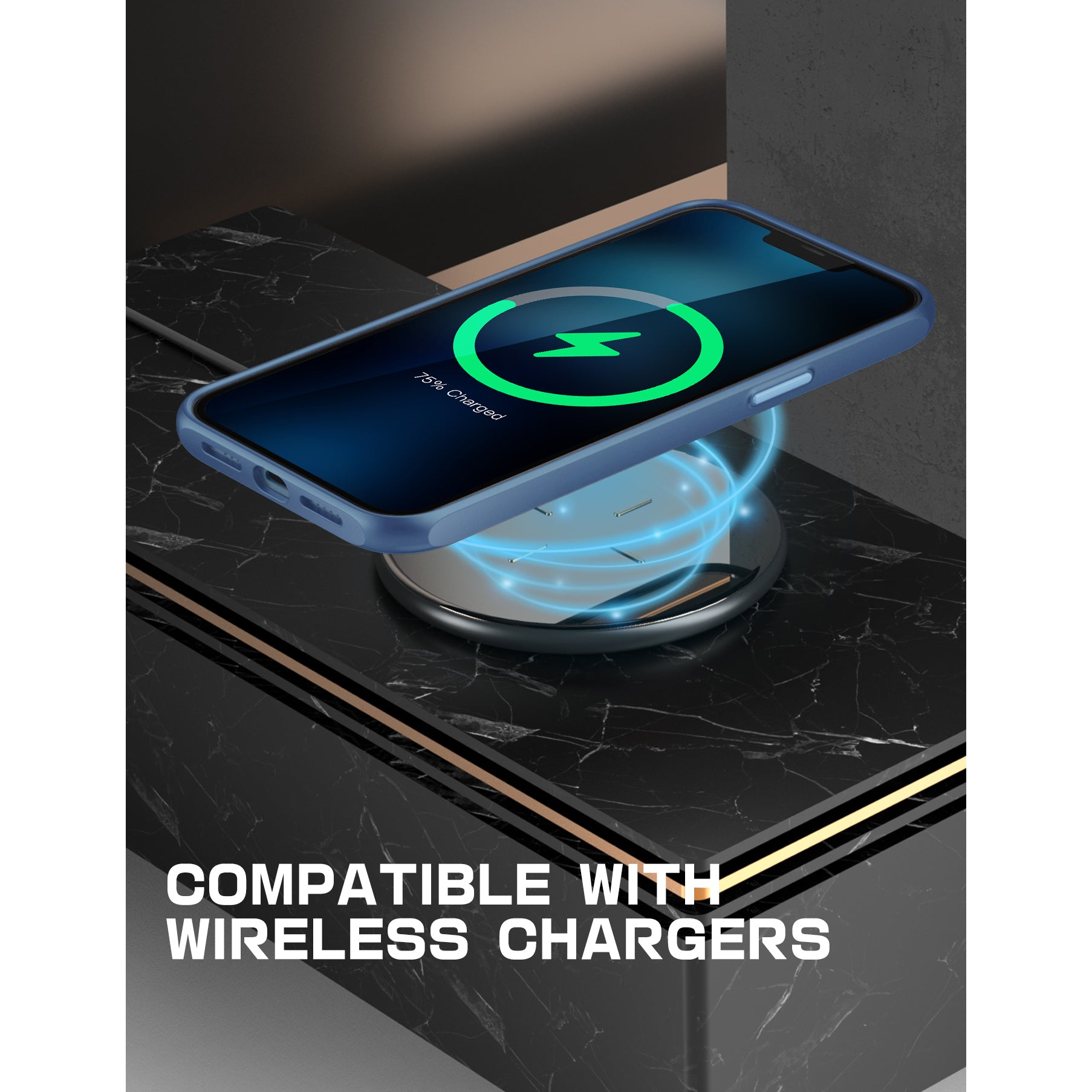 iPhone 13 Pro Max Case 6.7 Inch - Unicorn Beetle MAG Slim Clear Protective Cover with MagSafe Compatible in Blue | Perfect for Everyday Use, Work & Travel Protection