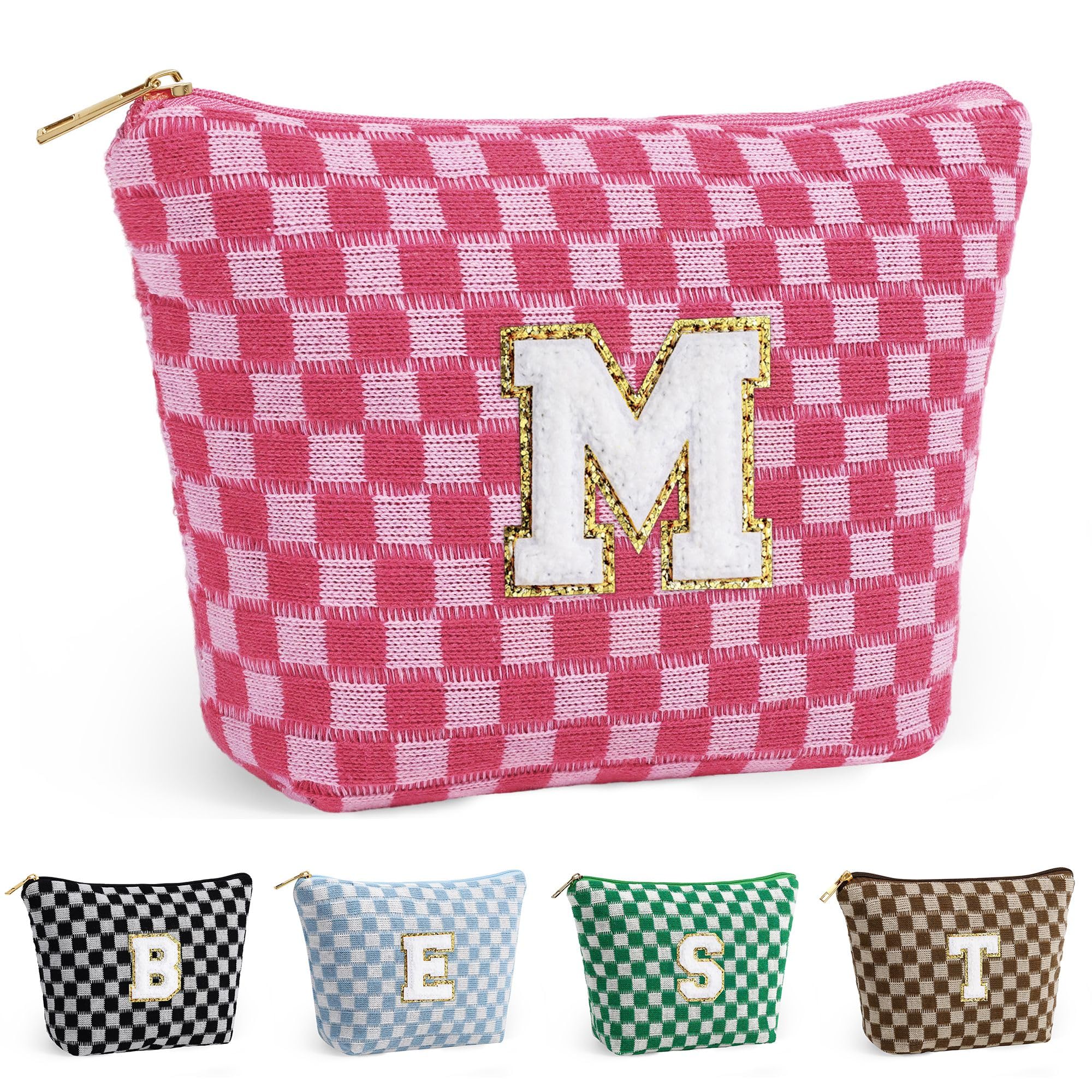 YOOLIFE Personalized Makeup Bag for Women - Large Capacity Cosmetic Pouch with Pockets, Best Birthday Gift for Friends, Female Travel Toiletry Case (Pink) - Perfect for Travel, Daily Use & Gift Giving