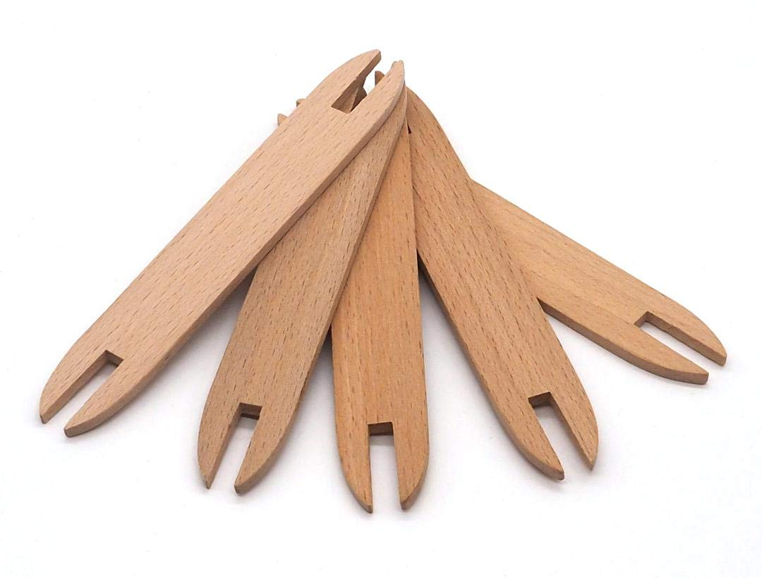 5-Pack Wooden Weaving Shuttles for Tapestry & Loom Weaving - Essential Weaving Tools & Craft Supplies for DIY Handweaving Projects - Perfect for Beginners and Professional Weavers - Home Decor & Fiber Art Creation