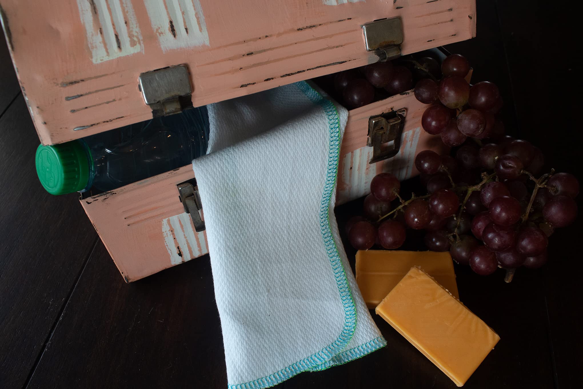 Eco-Friendly Reusable Washable Paper Towels - Natural Birdseye Teal Cloth Towels for Kitchen, Sustainable Non-Paper Towel Alternative | Perfect for Cleaning, Spills & Eco-Conscious Homes