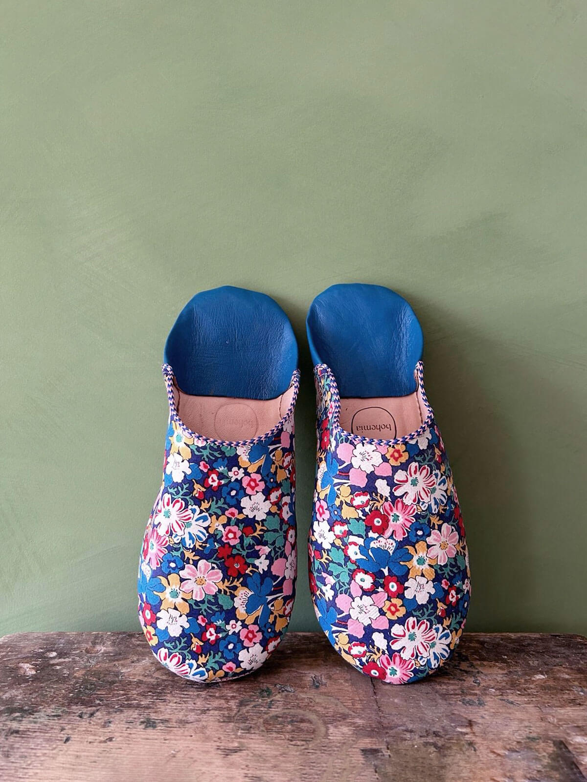 Liberty Print Babouche Slippers - Westbourne Posy Floral Moroccan House Shoes for Women | Comfortable Indoor & Outdoor Slides | Perfect for Home, Lounge, and Beach Wear