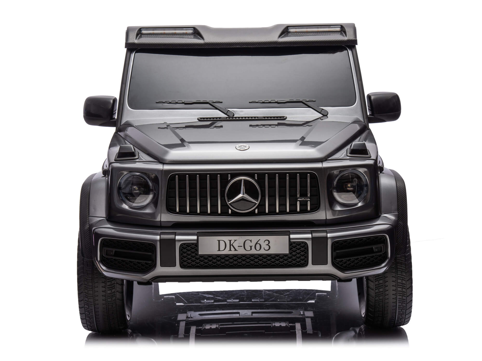 24V 2 Seater Mercedes AMG G63 Kids Electric Ride On SUV with Parent Remote Control & LED Video Screen - Gray - Perfect for Outdoor Play, Birthday Gifts & Backyard Adventures