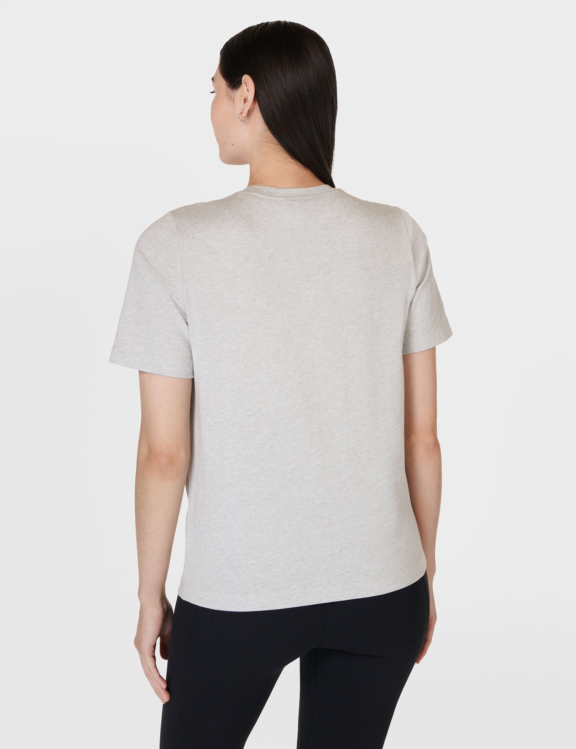 Essential Crew Neck T-Shirt for Men & Women | Light Grey Marl | Soft Cotton Casual Tee for Everyday Wear, Gym, and Outfits