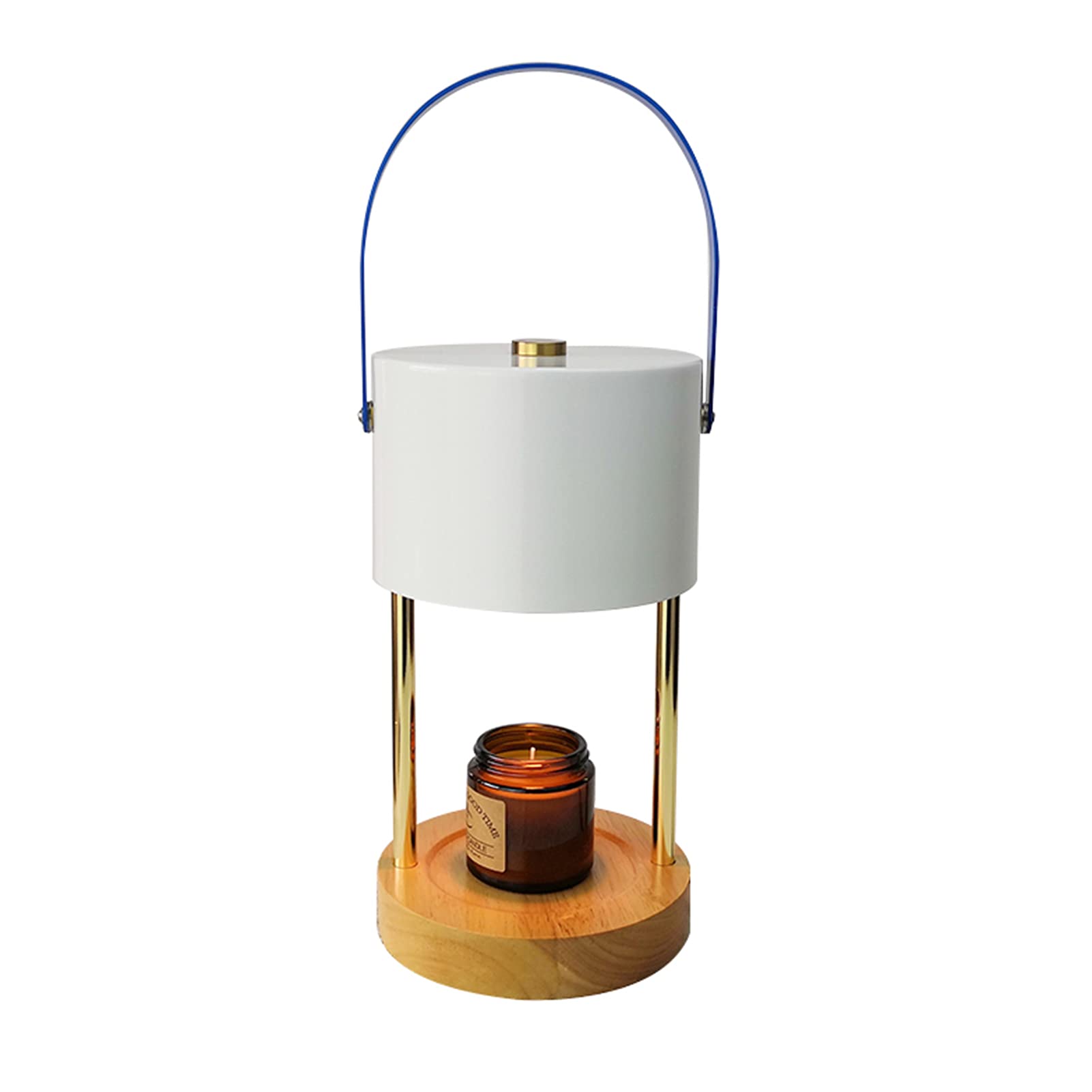 YFJBHDIAN Aromatherapy Candle Warmer Lamp with Wooden Base - Adjustable Temperature & Fragrance, Wax Melter for Home, Bedroom, Living Room & Study - Perfect for Relaxation, Meditation & Romantic Ambiance