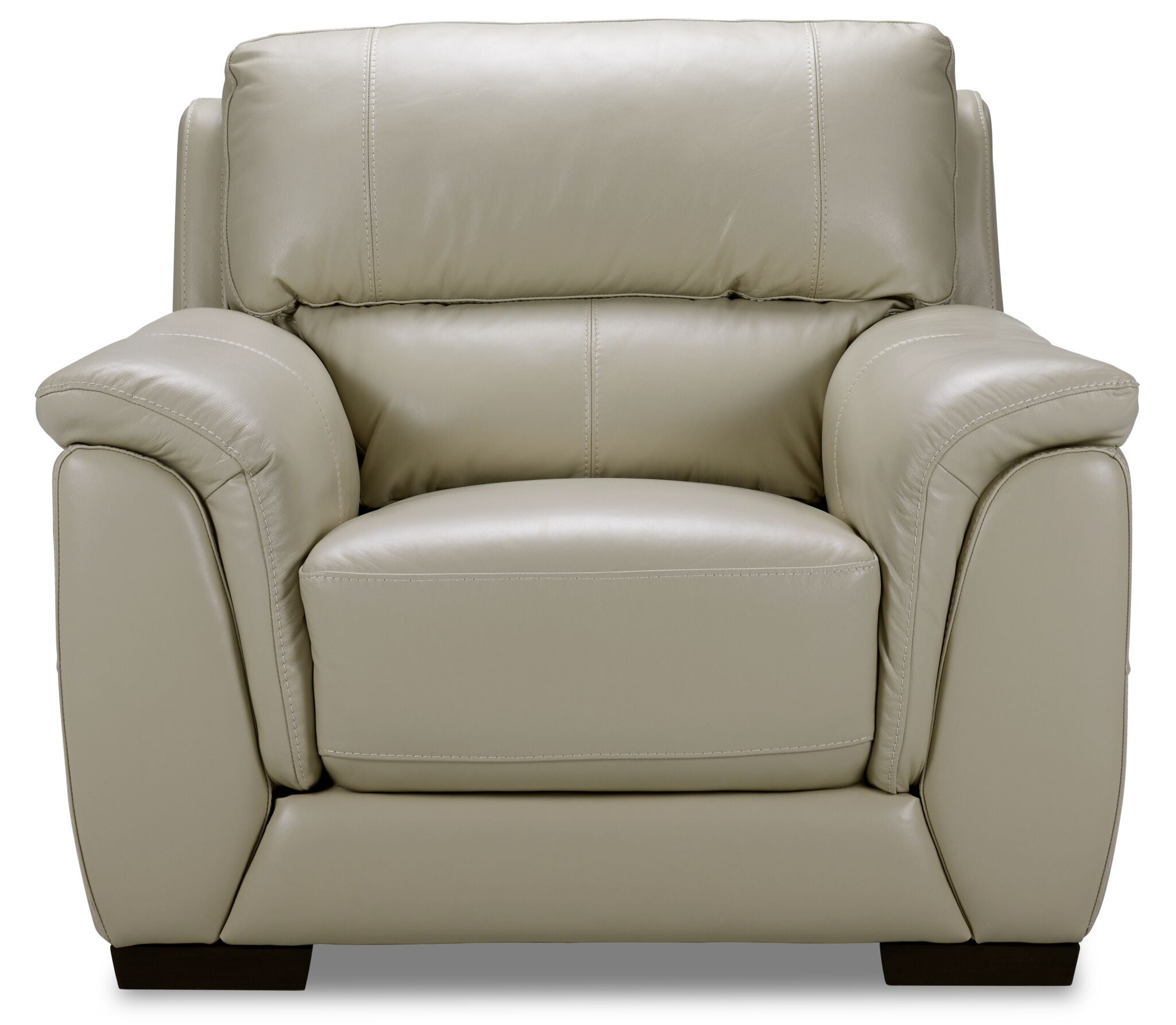 Premium Avalon Leather Chair in Oyster Grey Cream - Luxurious Comfort for Living Room, Office, or Study - Handcrafted Genuine Leather Recliner with Ergonomic Support
