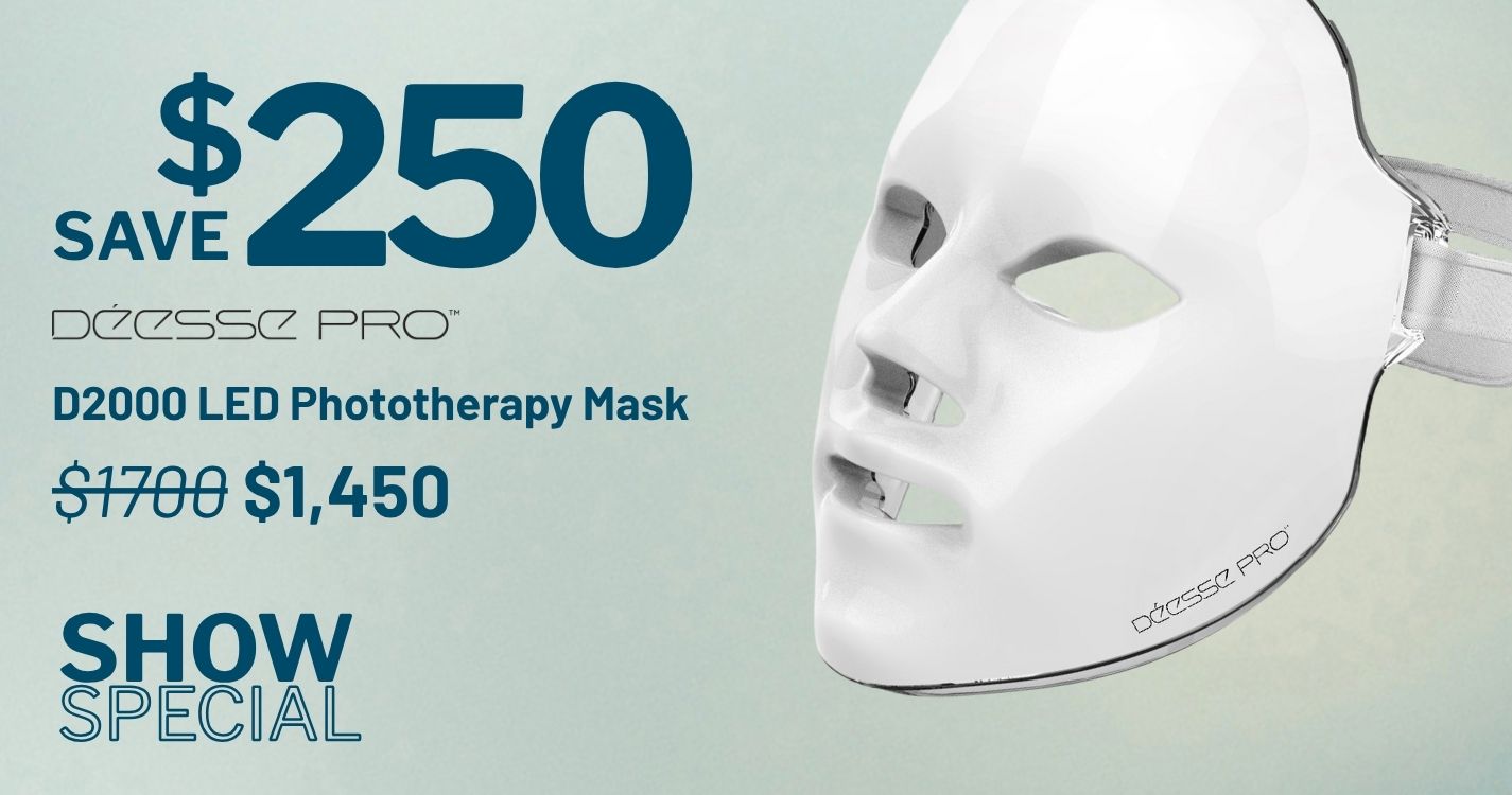 Déesse Pro LED Phototherapy Mask for Skin Rejuvenation - Anti-Aging & Acne Treatment Facial Device | Perfect for Home Spa & Professional Skincare Clinics