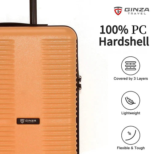 Ginza Travel Hardside Spinner Luggage 2-Piece Set (20/28 Inch) - Lightweight Durable Suitcase for International Flights & Business Trips