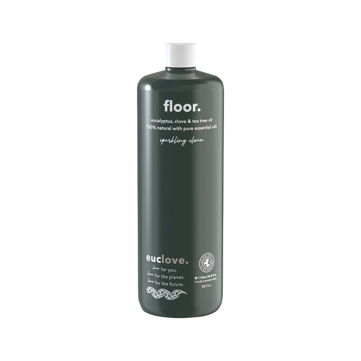 EUCLOVE 1L Floor Cleaner Refill - All-Purpose Hardwood, Tile & Laminate Floor Cleaning Solution for Home & Office Use