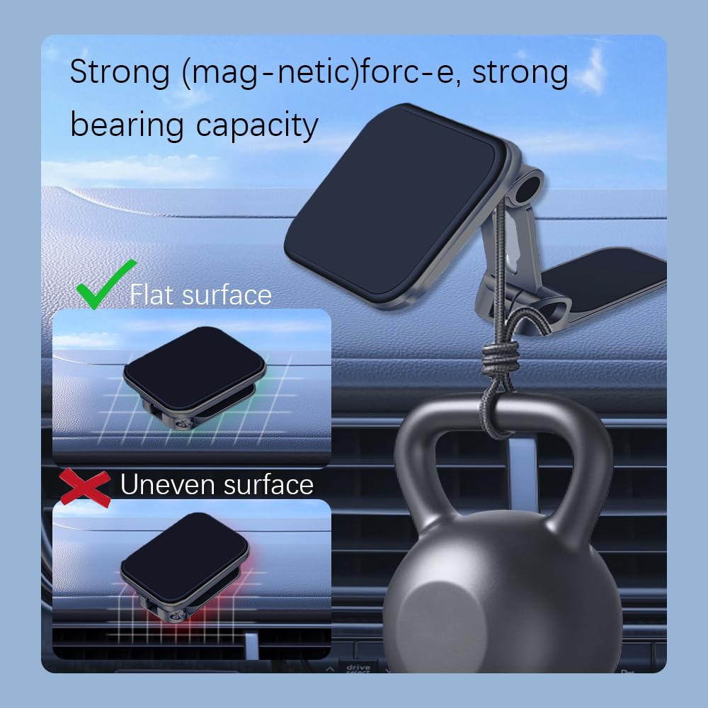 Mearo 360° Adjustable Magnetic Car Phone Holder - Universal Dashboard Phone Mount Stand for iPhone, Samsung & Smartphones - Perfect for Hands-Free Navigation & Safe Driving