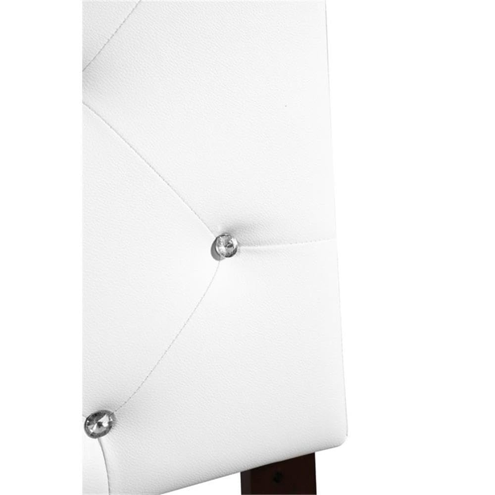 Glory Furniture Super Nova Faux Leather Upholstered Full Headboard in White - Modern Bed Frame Accent for Master Bedroom & Guest Room Decor