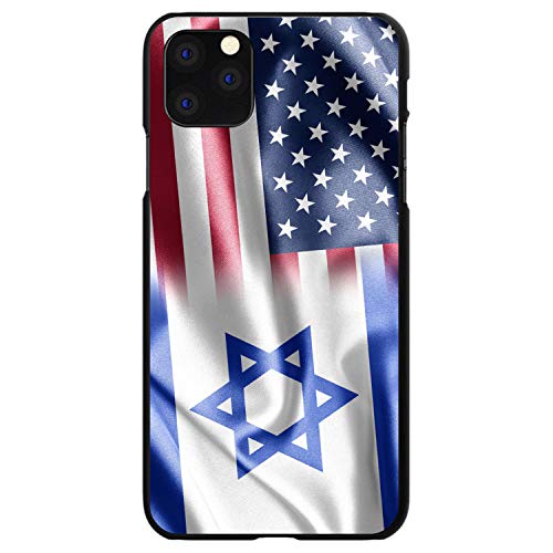 US Israel Flag Waving On Black Case