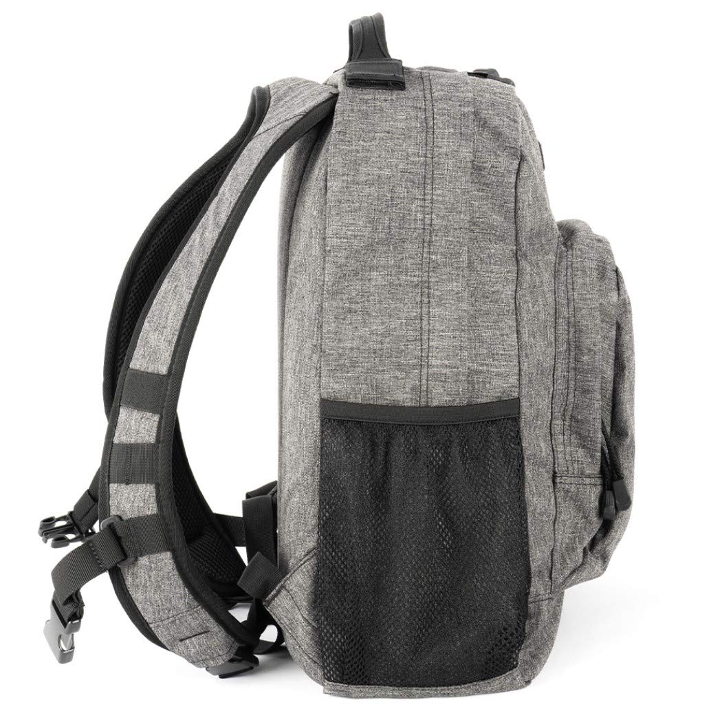 LAPG Commuter Backpack - Hydration Compatible Small Daypack for Hiking, Travel & Work - Heather Grey Tactical Backpack for Men & Women