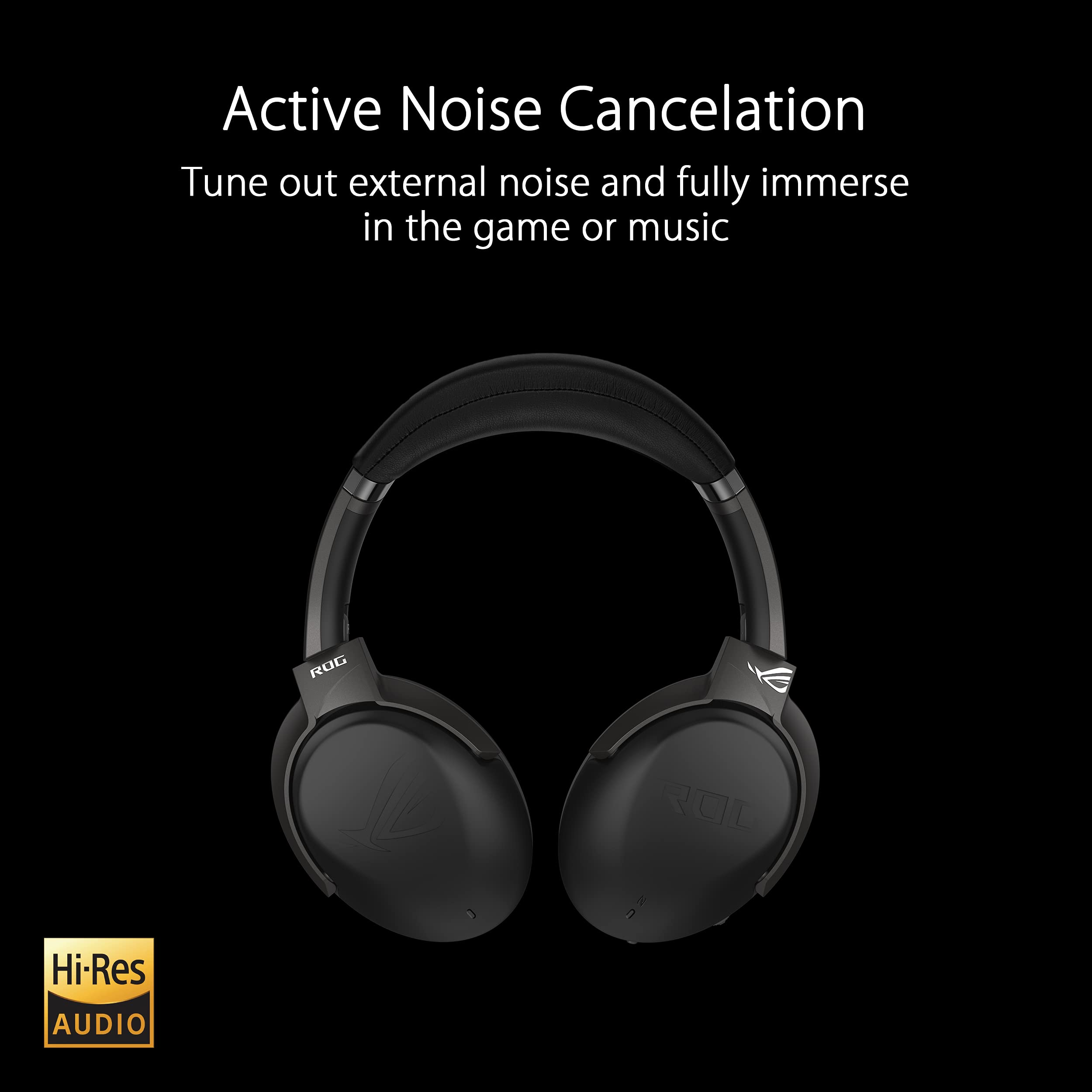 ASUS ROG Strix Go BT Wireless Gaming Headset with AI Noise-Canceling Mic | Hi-Res Audio & Active Noise Cancellation | Bluetooth 5.0 & 3.5mm Jack | Compatible with PC, PS5, Nintendo Switch, Mobile | Perfect for Gaming, Streaming & Remote Work