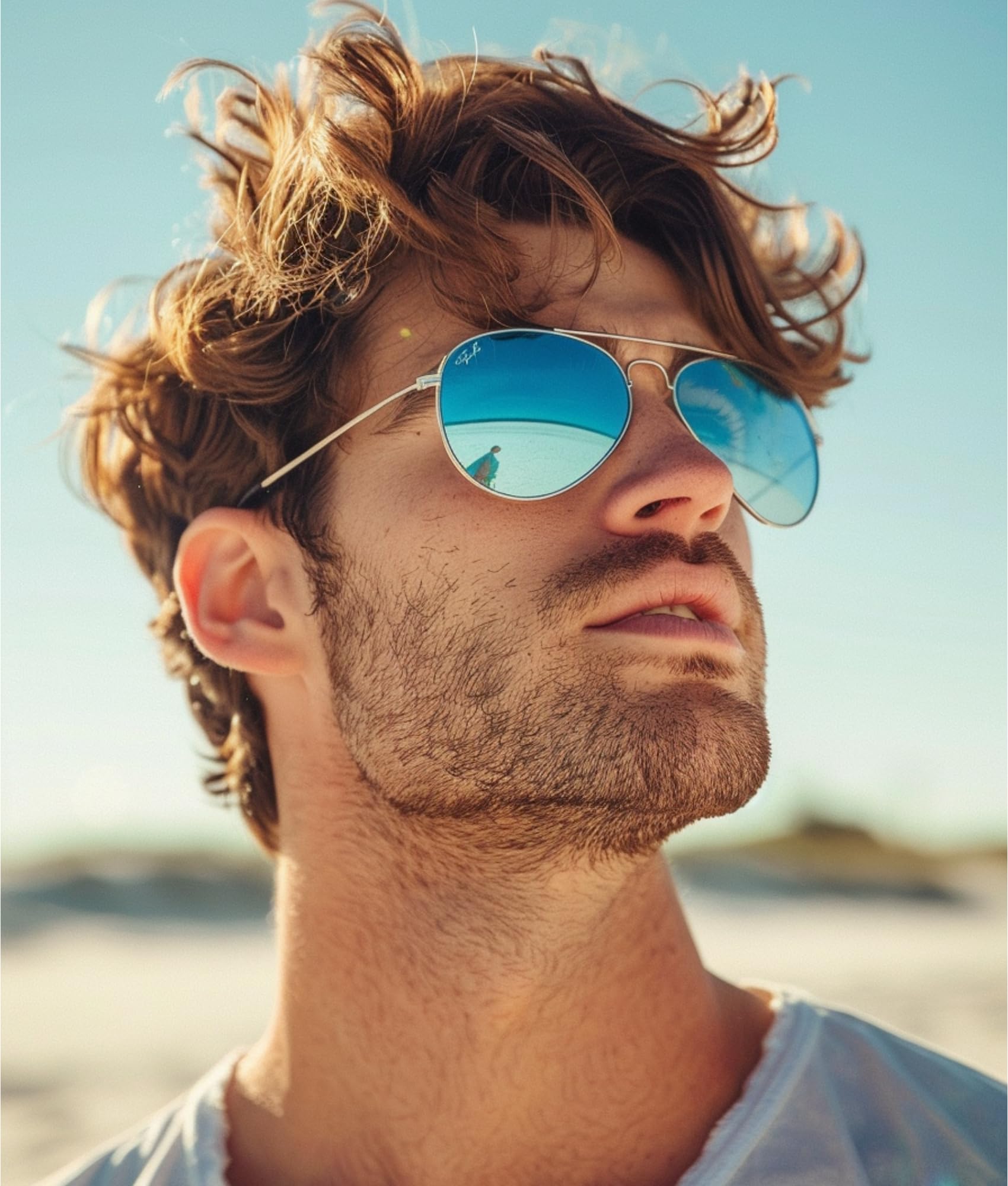 Cyxus Polarized Aviator Sunglasses for Men - UV400 Protection, Military Pilot Style, Trendy Driving & Hiking Sunglasses - Perfect for Outdoor Adventures, Road Trips, and Summer Fashion