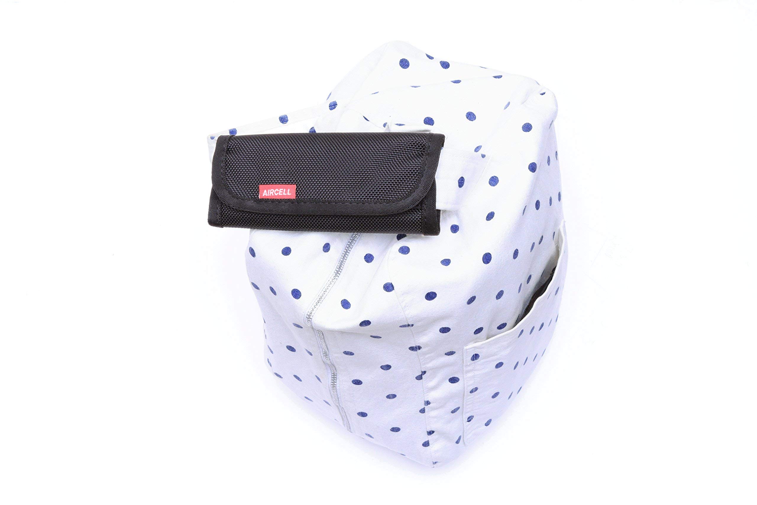 Black Air Cell Mini Shoulder Pad for Comfort & Support - Ideal for Backpacks, Handbags & Shoulder Straps