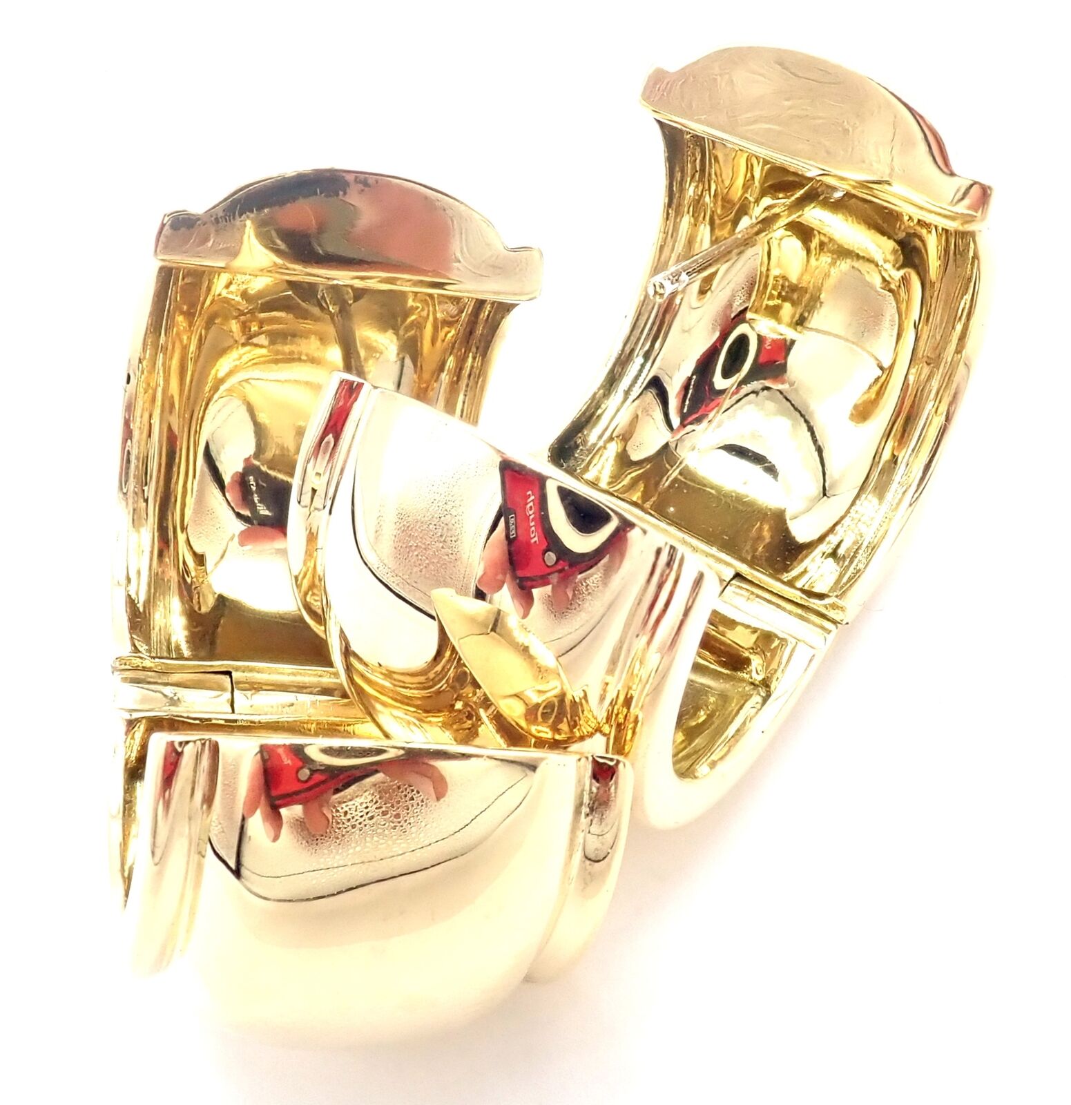 Authentic Vintage Tiffany & Co 18k Yellow Gold Wide Hoop Earrings - Luxury Jewelry for Women, Perfect for Weddings, Parties & Special Occasions