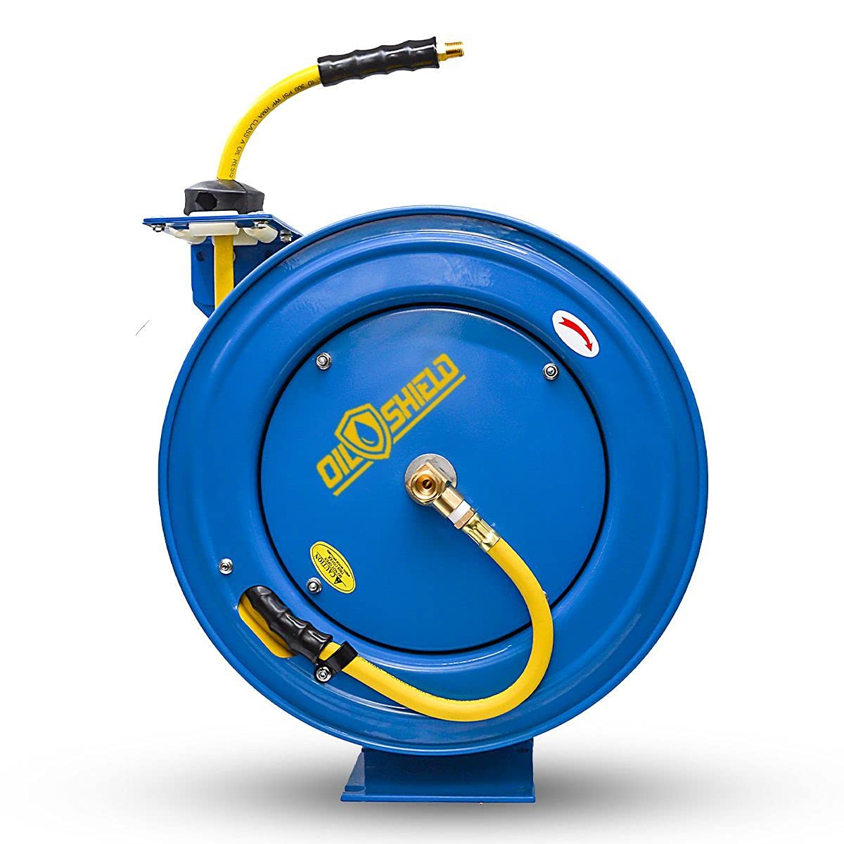 Oil Shield 18ga. Heavy Duty Retractable Air Hose Reel - 3/8