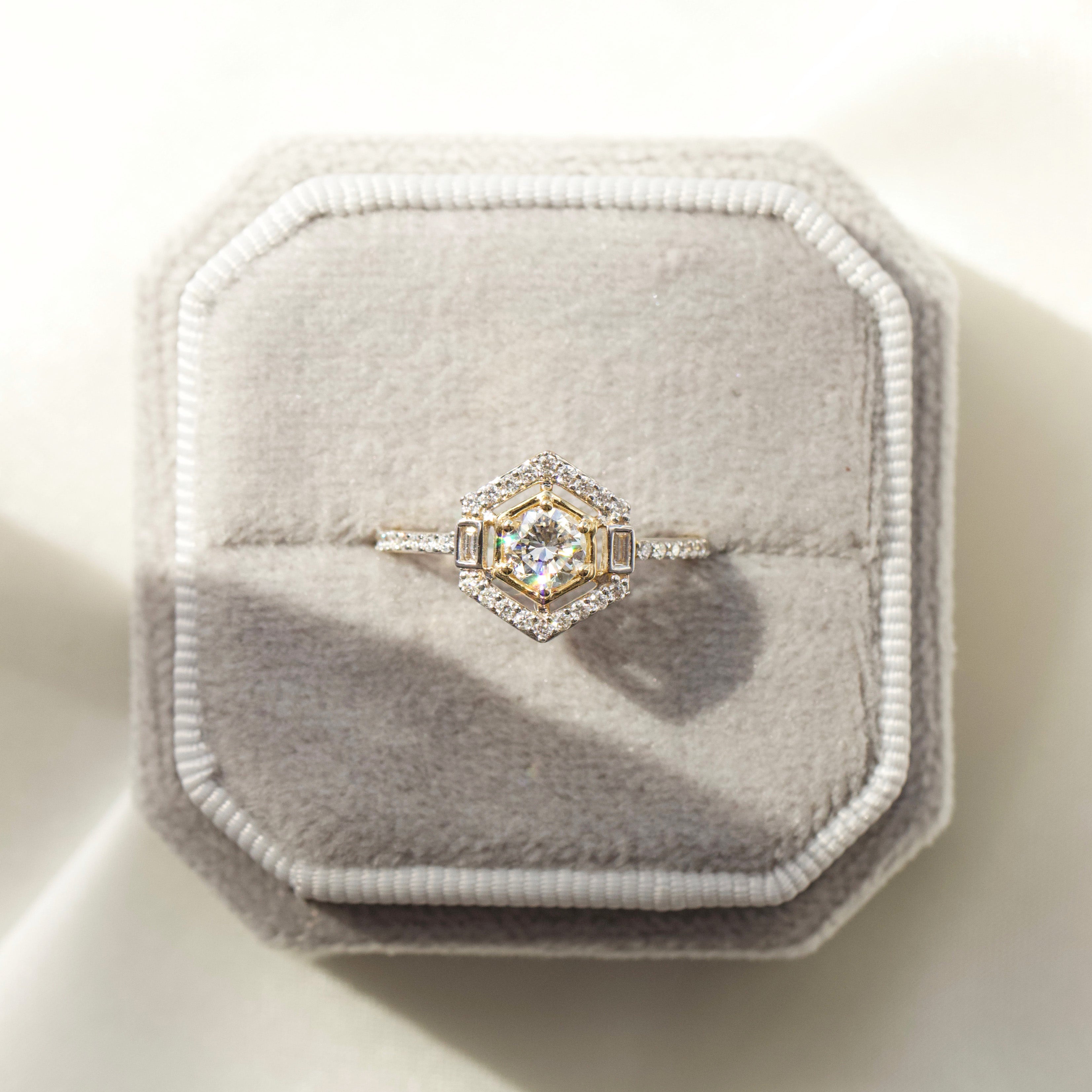 Lab Grown Diamond Ring for Women - UK Size O - Elegant Engagement & Wedding Jewelry Gift