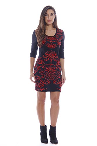 Baroque Scroll Placement Black With Ruby