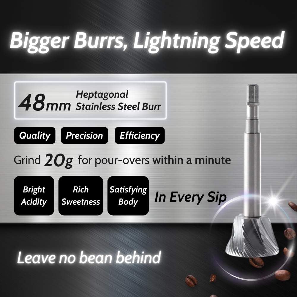 1Zpresso K-Ultra Manual Coffee Grinder - Premium Stainless Steel Conical Burr, Foldable Handle, Numerical Adjustable Settings with Carrying Case - Perfect for Espresso, French Press, Pour Over & Travel Coffee Brewing