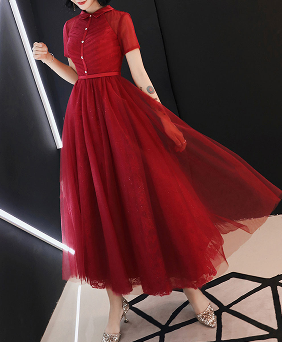 Elegant Purple High Neck Tulle Lace Prom Dress for Homecoming - Perfect for Formal Dances, Weddings & Special Occasions