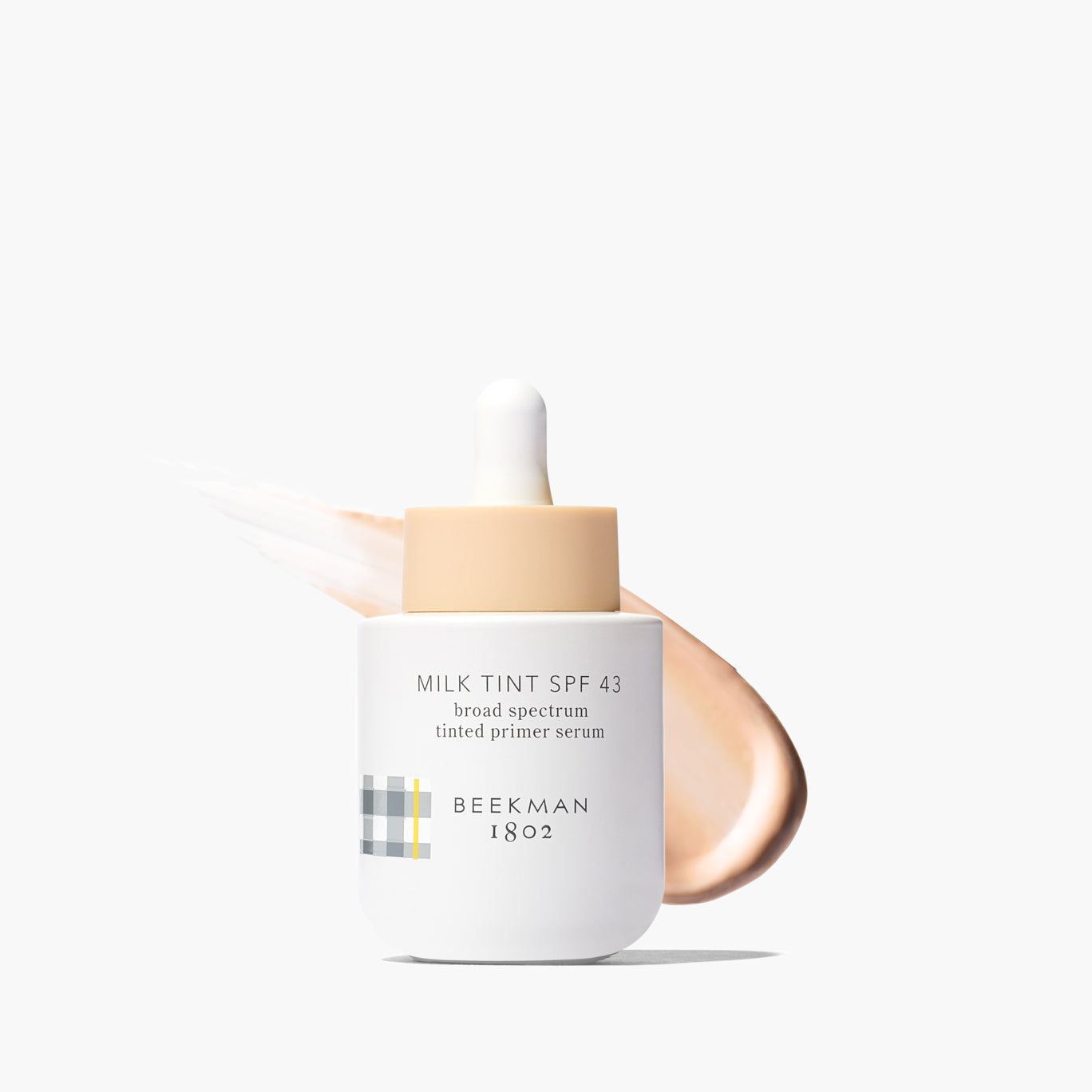 SPF 43 Tinted Primer Serum with Milk Tint - Lightweight Moisturizing Face Makeup Base for Daily Sun Protection & Flawless Coverage - Perfect for Work, Date Night & Outdoor Activities