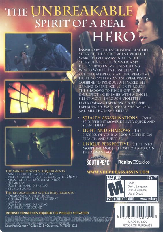 Velvet Assassin - Action Stealth PC Game | Espionage & WWII Missions | Perfect for Fans of Covert Ops & Historical Warfare