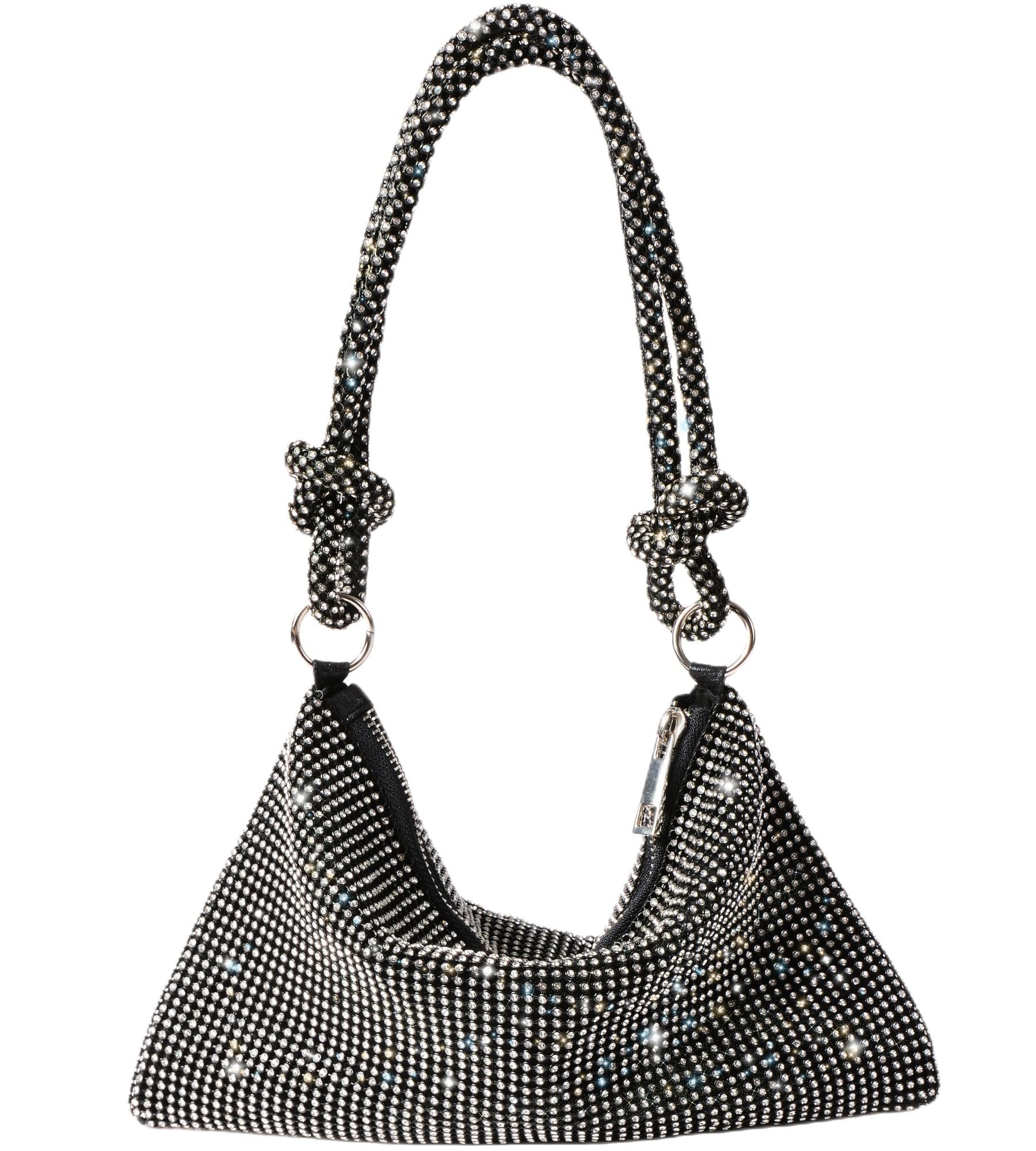 Sparkly Rhinestone Evening Clutch Purse for Women - Elegant Crystal Hobo Bag with Bling Shiny Design for Party, Club, Wedding & Special Occasions
