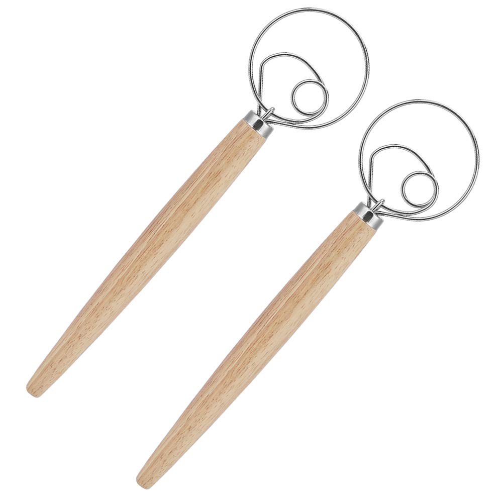 Stainless Steel Dough Mixer Stick & Eggbeater - Safe, Non-Toxic Kitchen Tool for Baking, Cooking, Whisking - Perfect for Home, Restaurant & Commercial Use