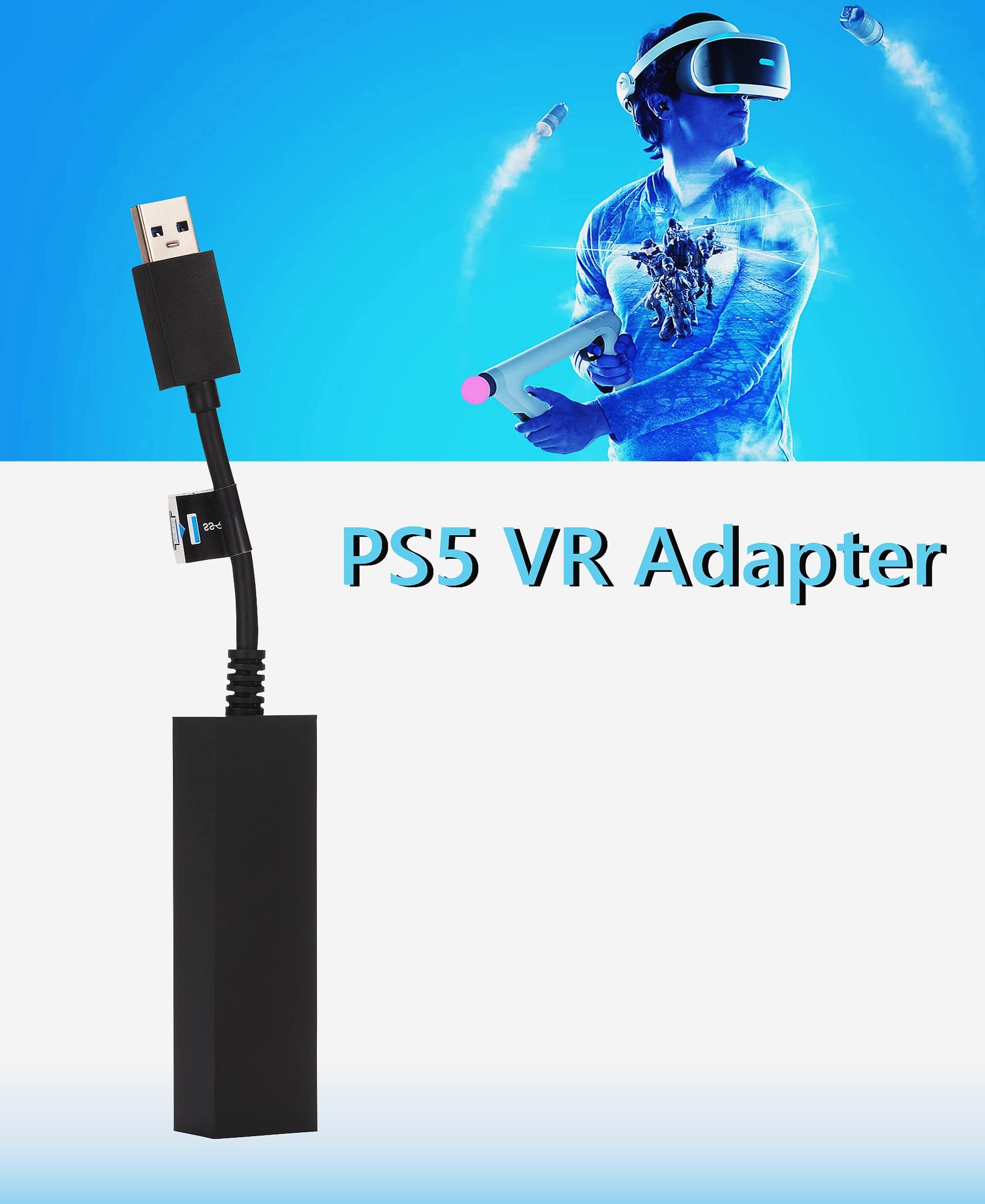 PS5 Camera Adapter for PS4 - Seamless Streaming & Gameplay Accessory for Twitch, YouTube & VR Gaming