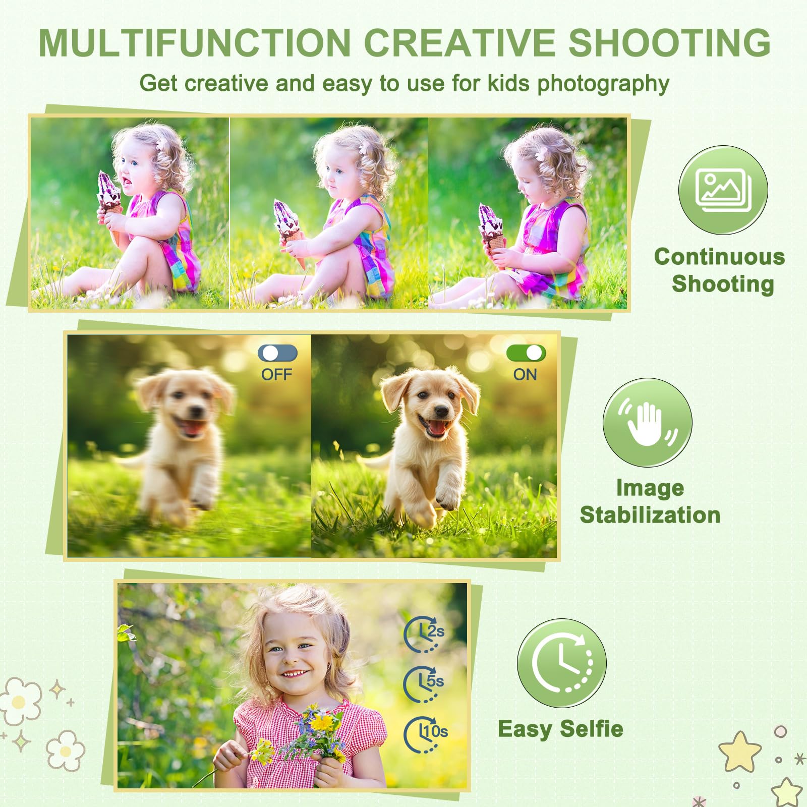 44MP 1080P Digital Camera with 16X Zoom & Image Stabilization - Compact Vlogging Camera with LED Fill Light for Kids, Teens & Beginners - Perfect for Travel, YouTube Videos & Family Events