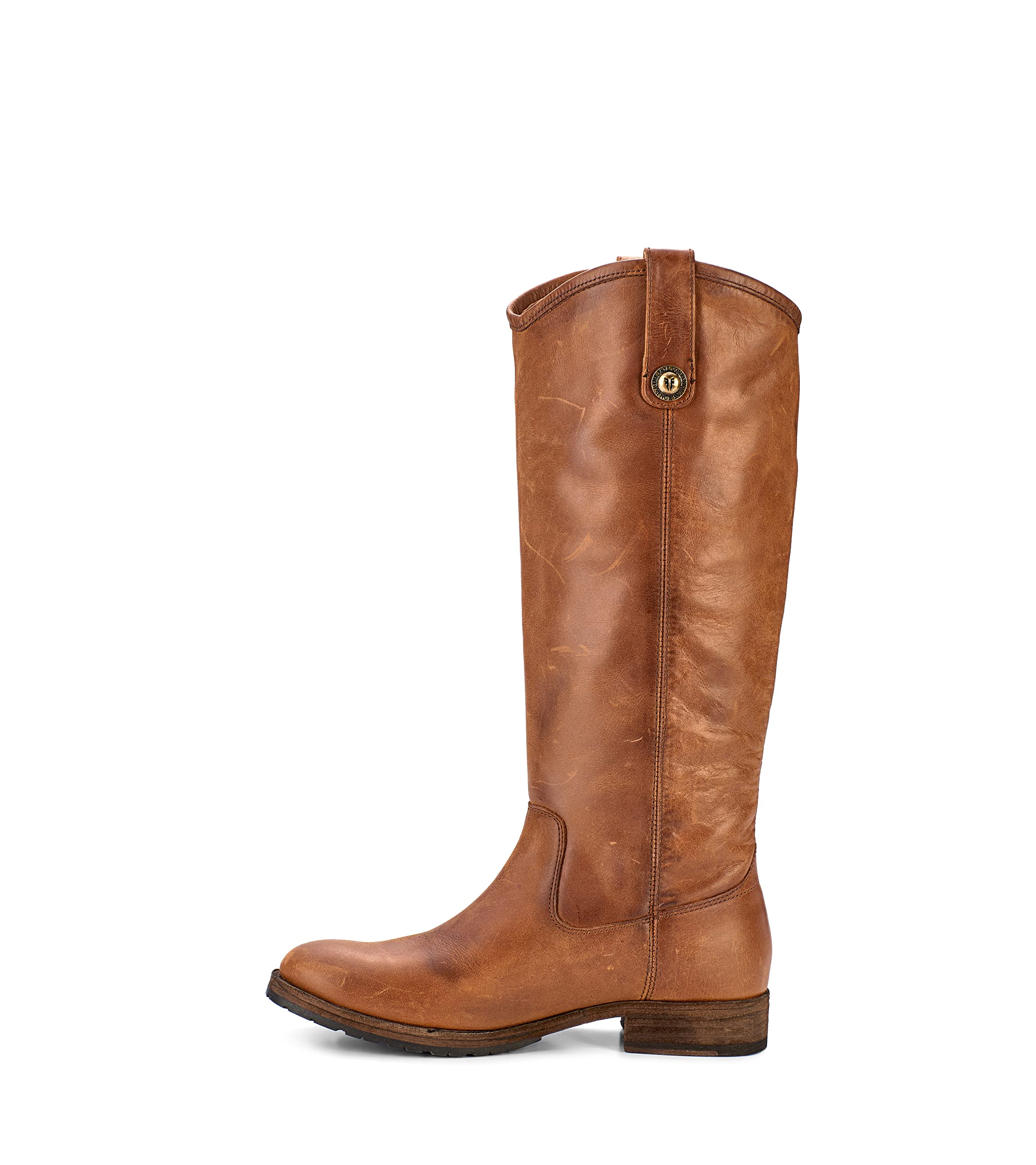 FRYE Women's Melissa Button Boot - Ankle Booties with Side Zipper & Stacked Heel - Stylish Leather Boots for Women - Perfect for Casual Outfits, Office Wear & Fall Fashion