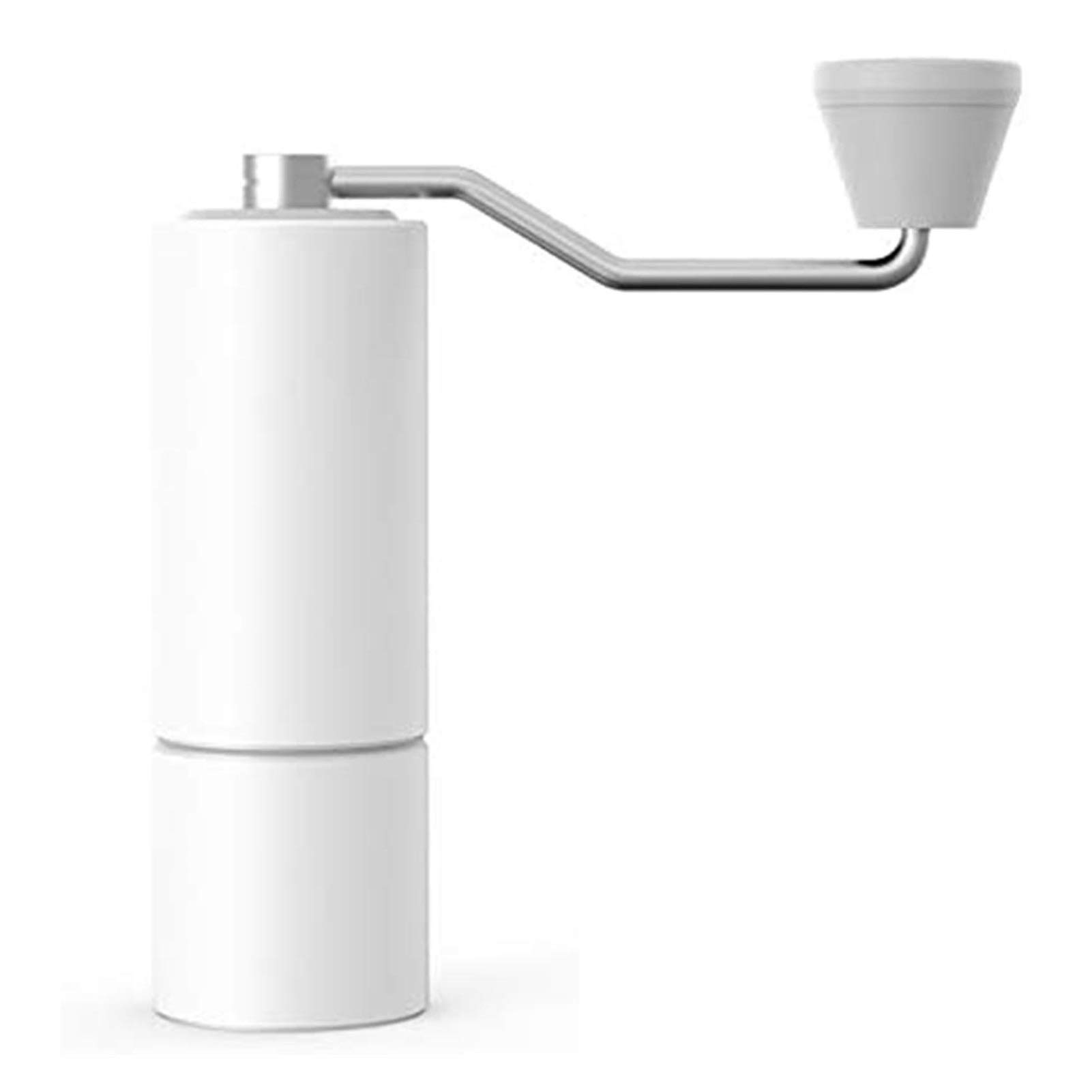 Premium Manual Coffee Grinder - Hand Crank Burr Mill for Espresso, French Press & Pour Over - Portable & Durable Household Coffee Bean Grinder (White) - Perfect for Home, Office & Camping Use