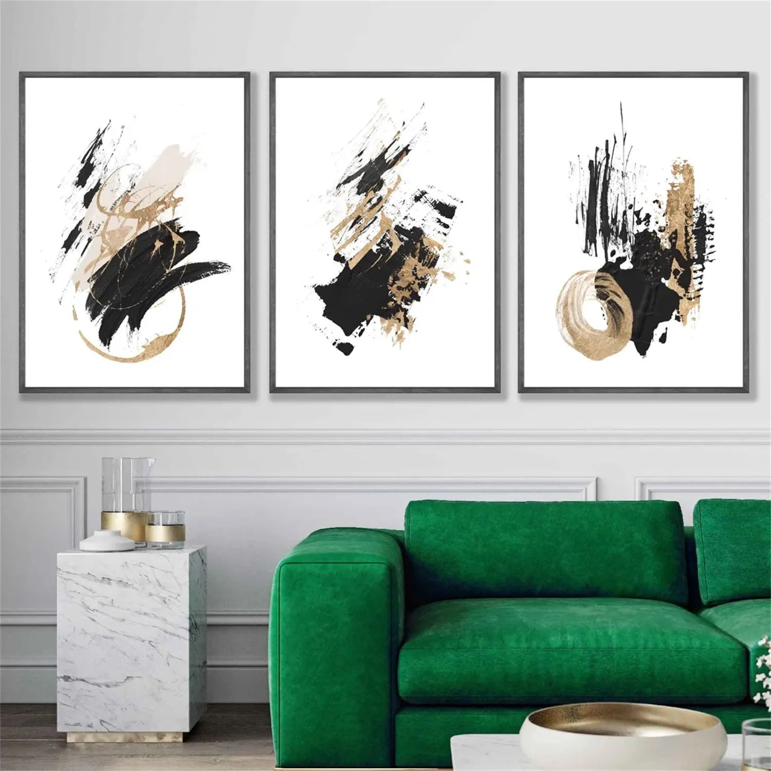 Minimalist Balance Canvas Art Set of 3 - Modern Abstract Wall Decor for Living Room, Bedroom & Office | #MM293