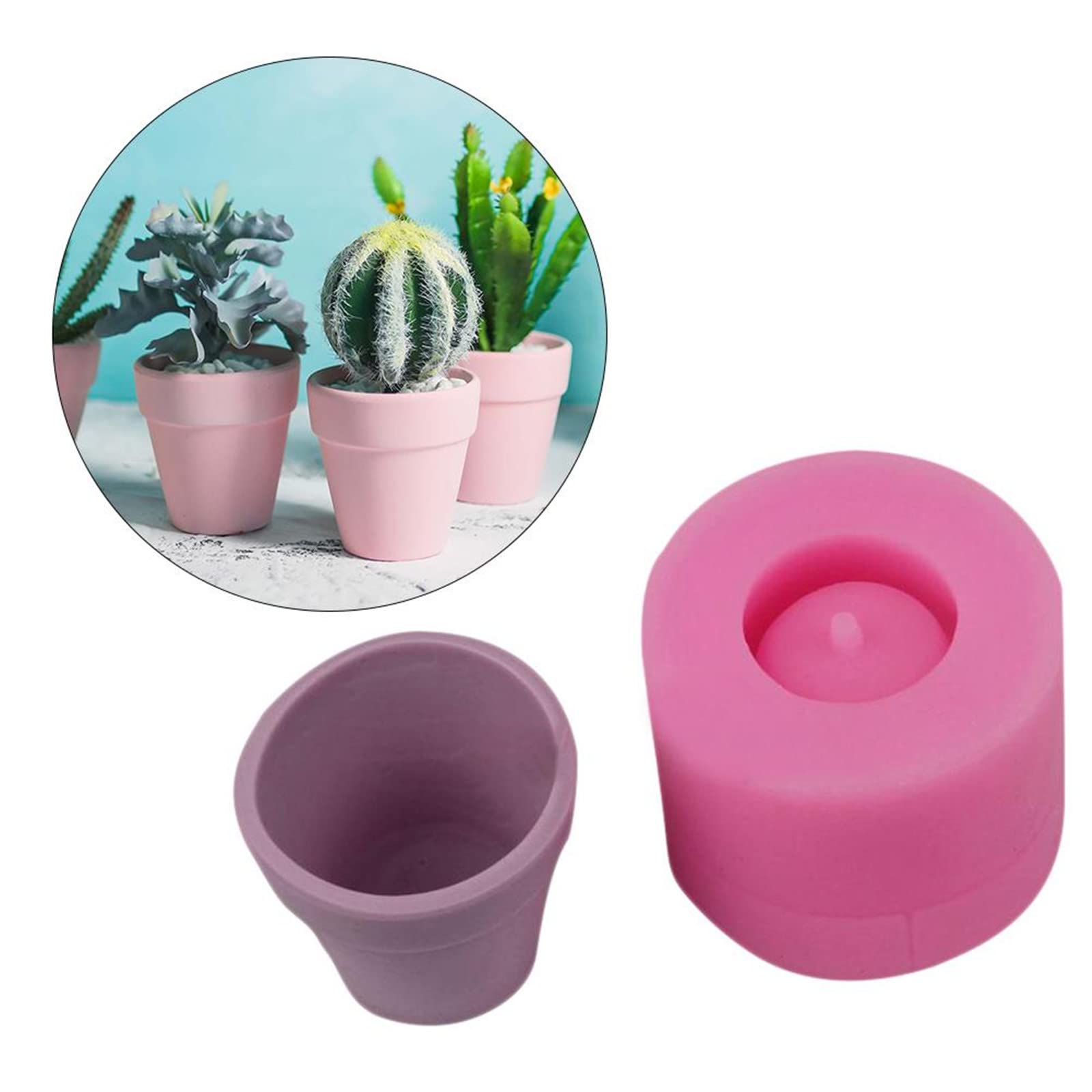 Premium Silicone Flower Pot Molds for Epoxy Resin, Concrete, Clay - DIY Succulent Planter, Vase, Candle Holder & Gypsum Cement Crafts | Perfect for Home Decor, Garden Projects & Handmade Gifts