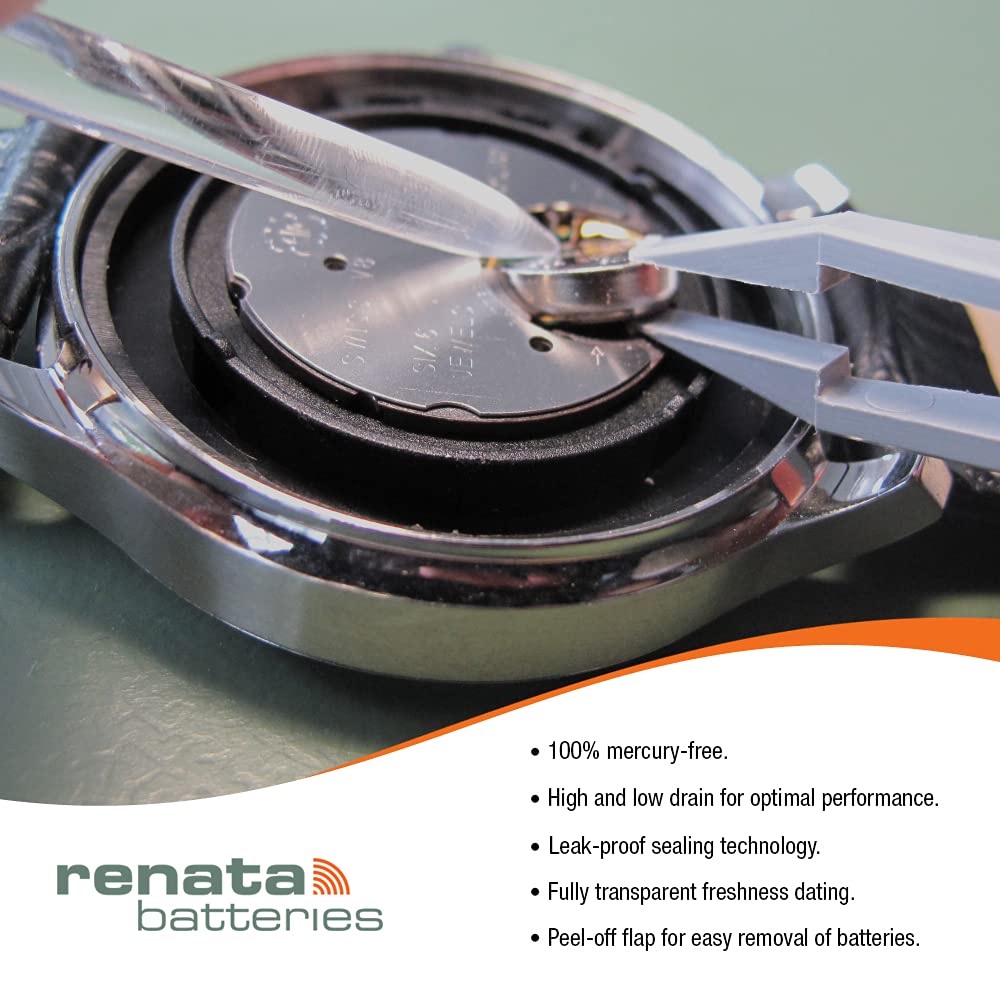 Renata Watch Batteries (3-Pack) - Long-Lasting Silver Oxide Battery for Watches - Perfect for Timex, Casio, Seiko & More - Home, Office & Travel Essentials