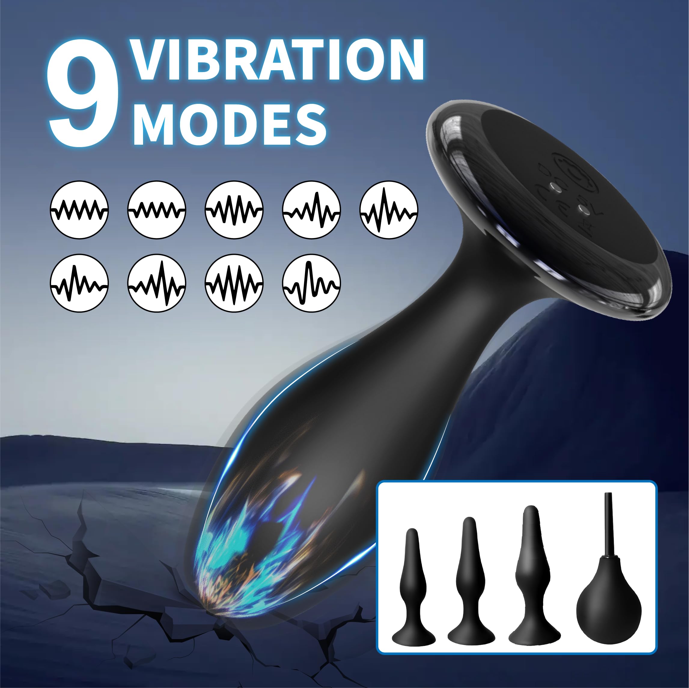Premium Silicone Anal Plug Vibrator Set - 5PCS Remote & APP Controlled Anal Training Kit with 9 Vibration Modes, Prostate Massager & Anal Beads for Women, Men & Couples | Perfect for Solo Play, Couples Intimacy & BDSM Exploration