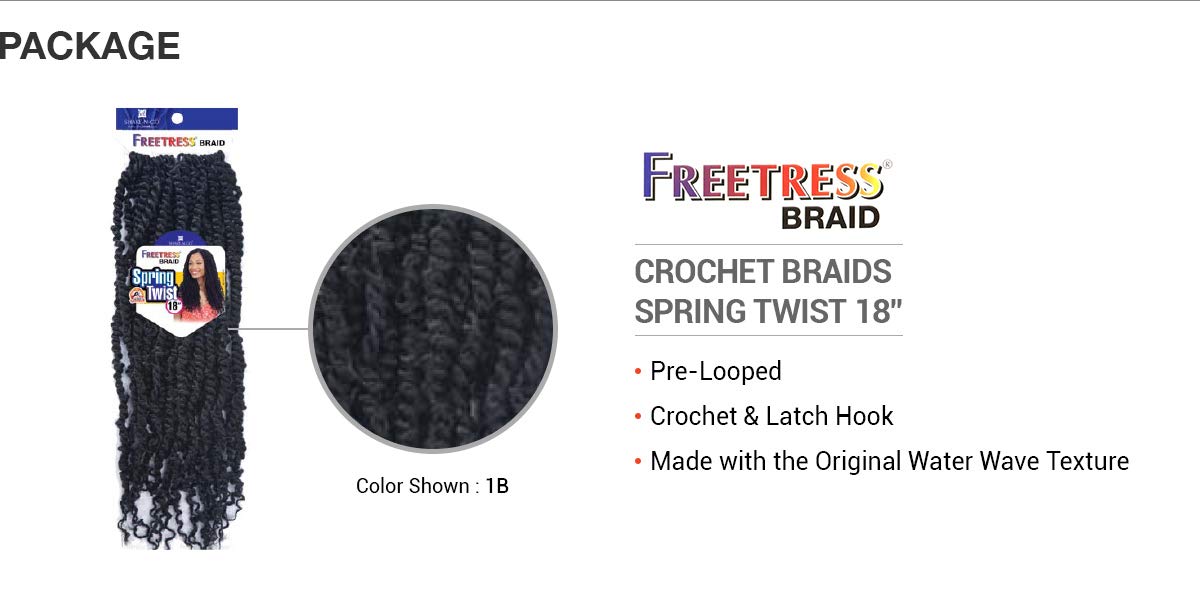FreeTress Crochet Braids Spring Twist 18